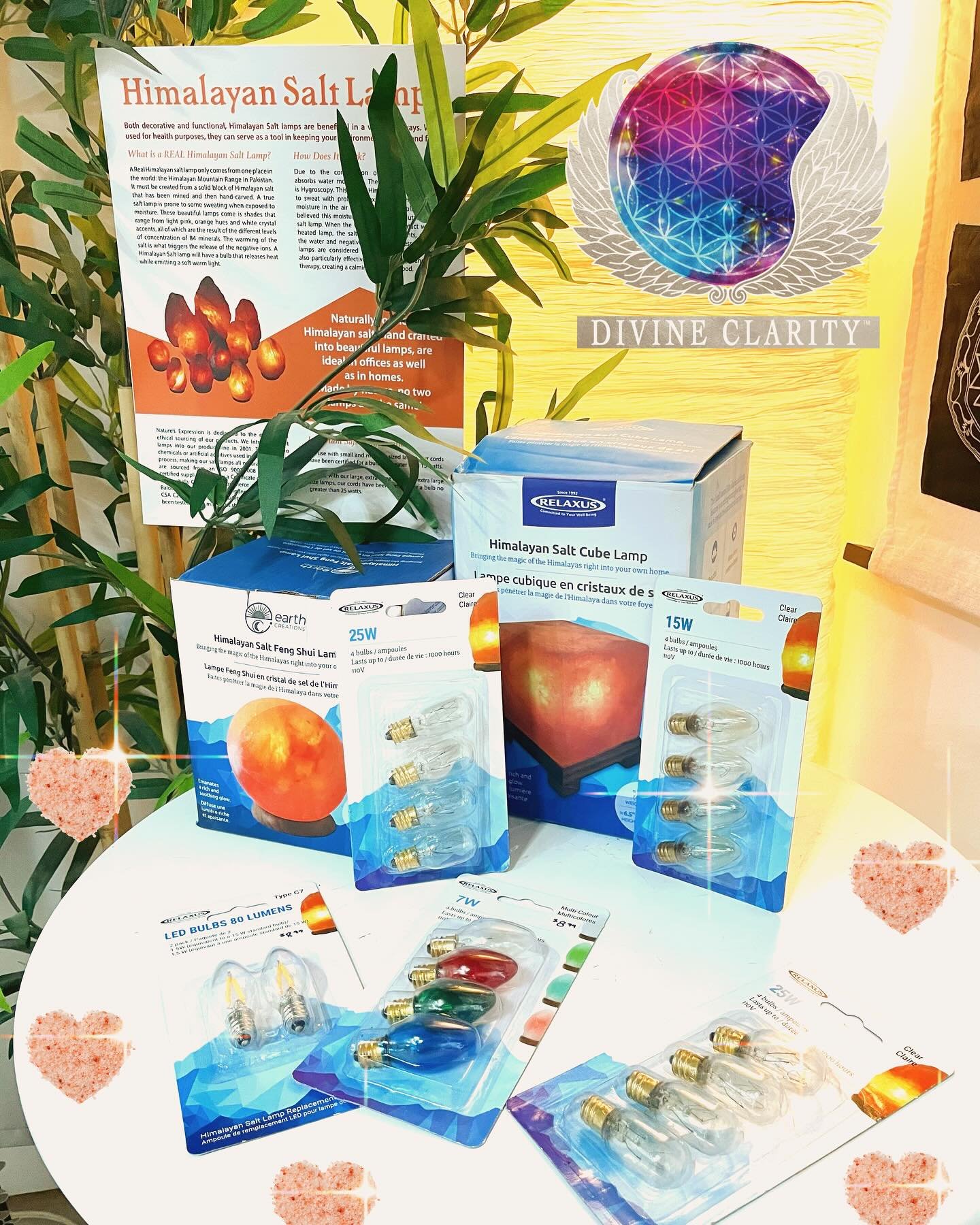 The benefits of a Himalayan Salt lamp in your space is magical ✨ 

Himalayan Salt lamps are said to cleanse the air by absorbing moisture and removing dust from your special space. 

Himalayan Salt lamps are also said to neutralize negative energy an