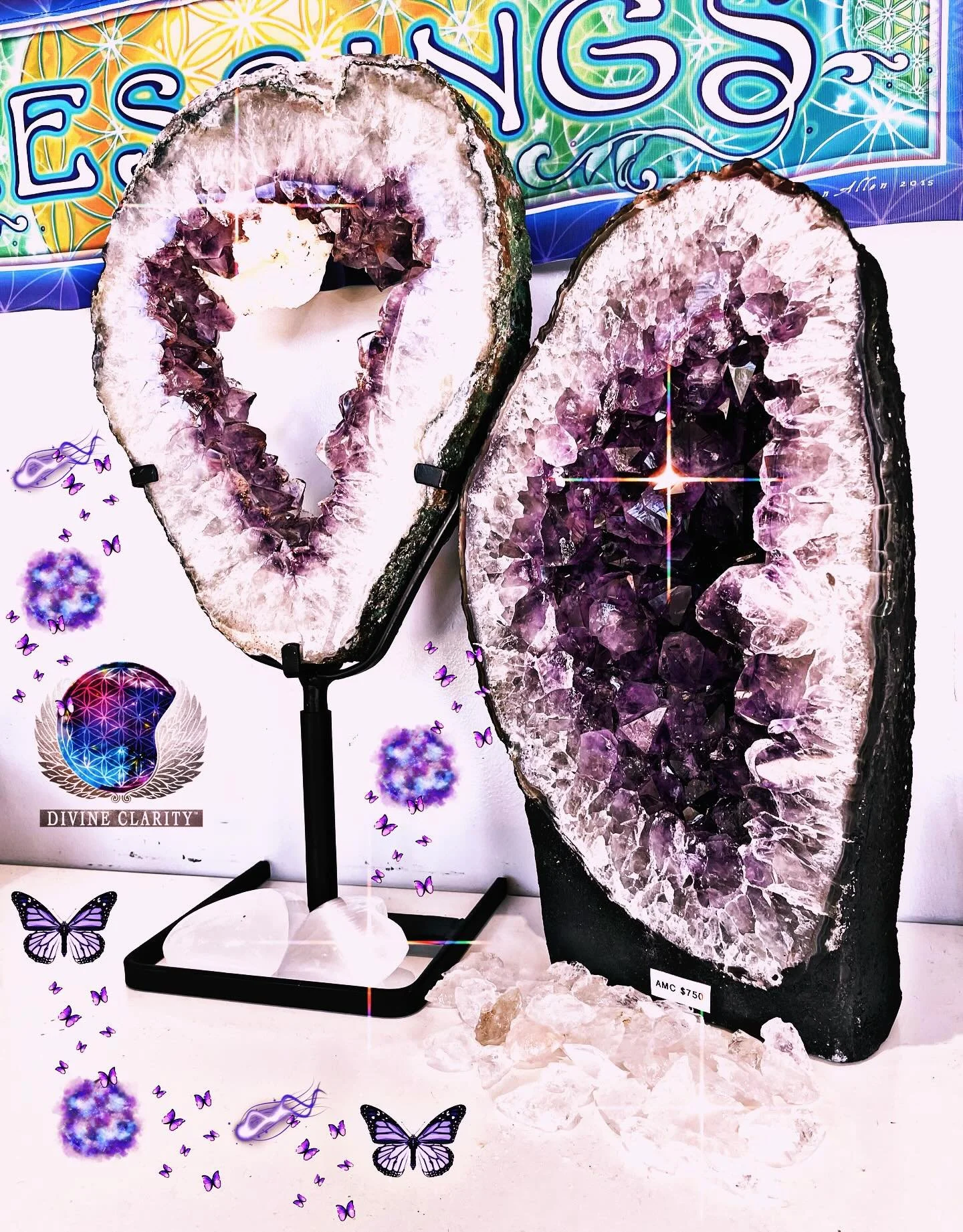 Have you seen our new Amethyst pieces in the shoppe? 🔮

Come visit us today and see all the new beautiful big pieces that we&rsquo;ve brought into the shoppe! 💜

🔮 We&rsquo;re open 9am - 7pm today! Come stop by our shop at 2071 Portage Avenue and 