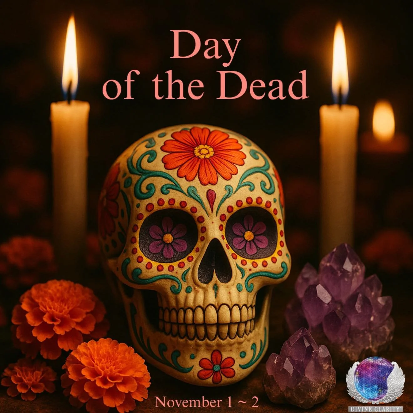 Honouring the Day of the Dead 🌹 As the veil between worlds thins, we honour the sacred bond between the living and those who have crossed into Spirit.

The Day of the Dead (D&iacute;a de los Muertos) is a celebration of love, life, and eternal conne