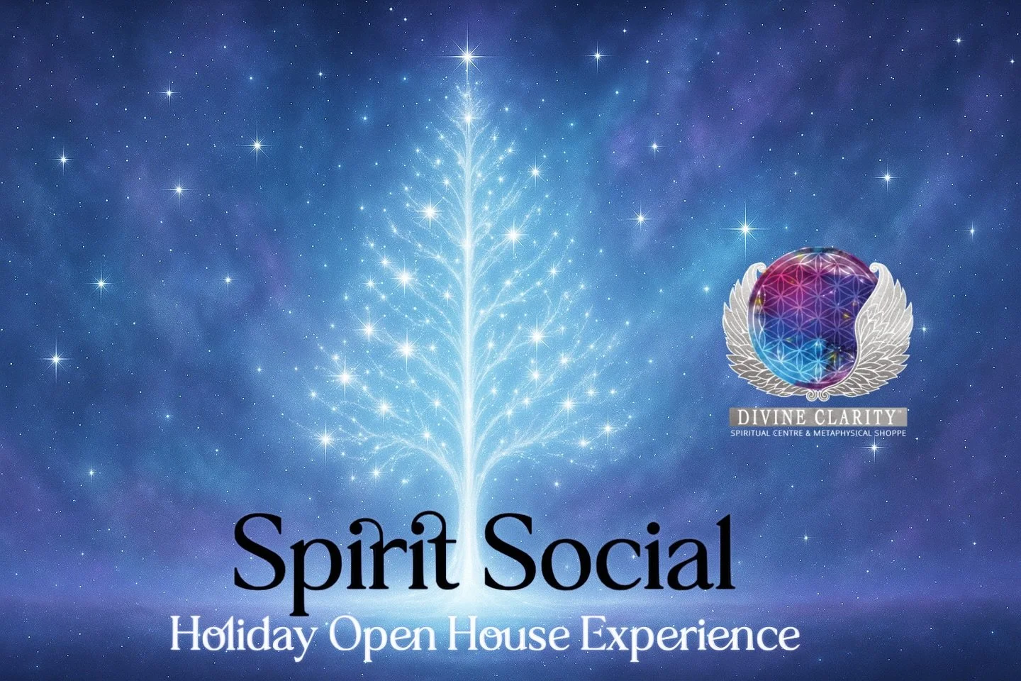 ✨ Divine Clarity Spirit Social ~ A Holiday Open House Experience ✨
Celebrate the season of Spirit, Connection &amp; Community!
A heart-centred day of Q&amp;A, giveaways, aura photos, shopping + good vibes.
🌲 Visit our Spirit Tree of Light to honour 