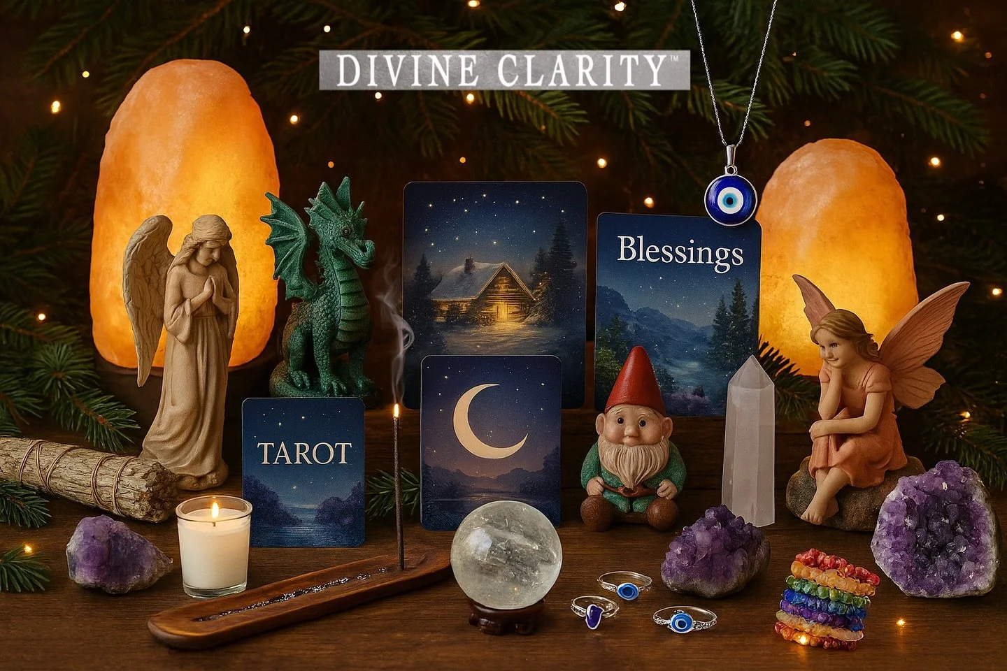 Holiday shopping made easy ✨ If you&rsquo;re looking for meaningful, magical gifts, skip the mall and shop local at Divine Clarity!

Discover crystals, salt lamps, angels, tarot decks, incense, fairies, gnomes, sterling silver gemstone jewelry, journ