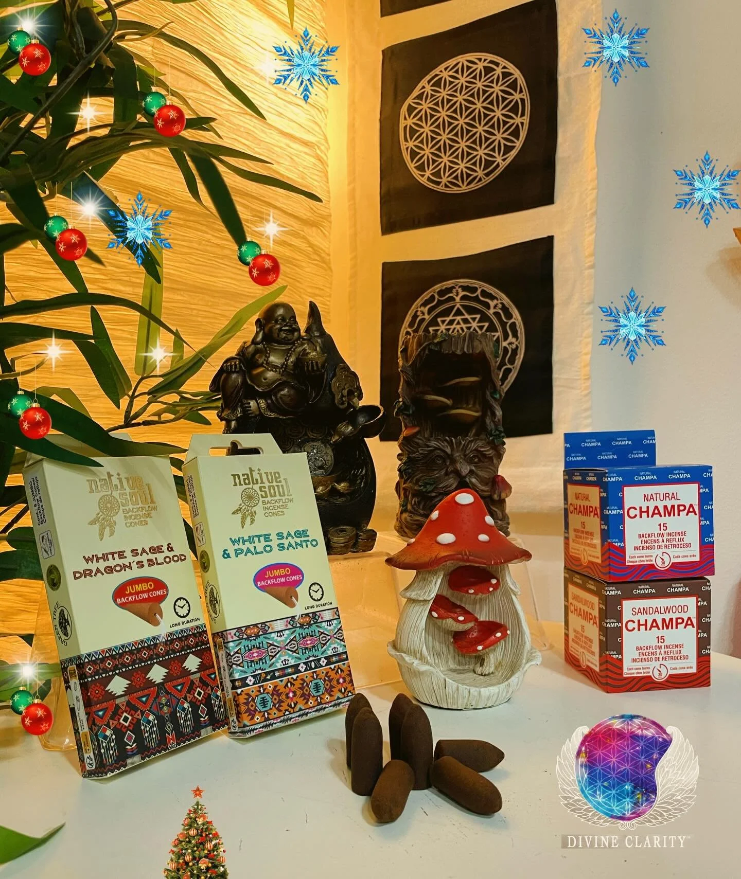 Looking for Christmas Gifts or a present for you? 🎄 

Come visit us today between 9am and 9pm and see all the amazing unique items we have in the shoppe for you! 

Tumbled stones to Towers to Oracle decks to Incense 🎁 

✨We also have an online shop