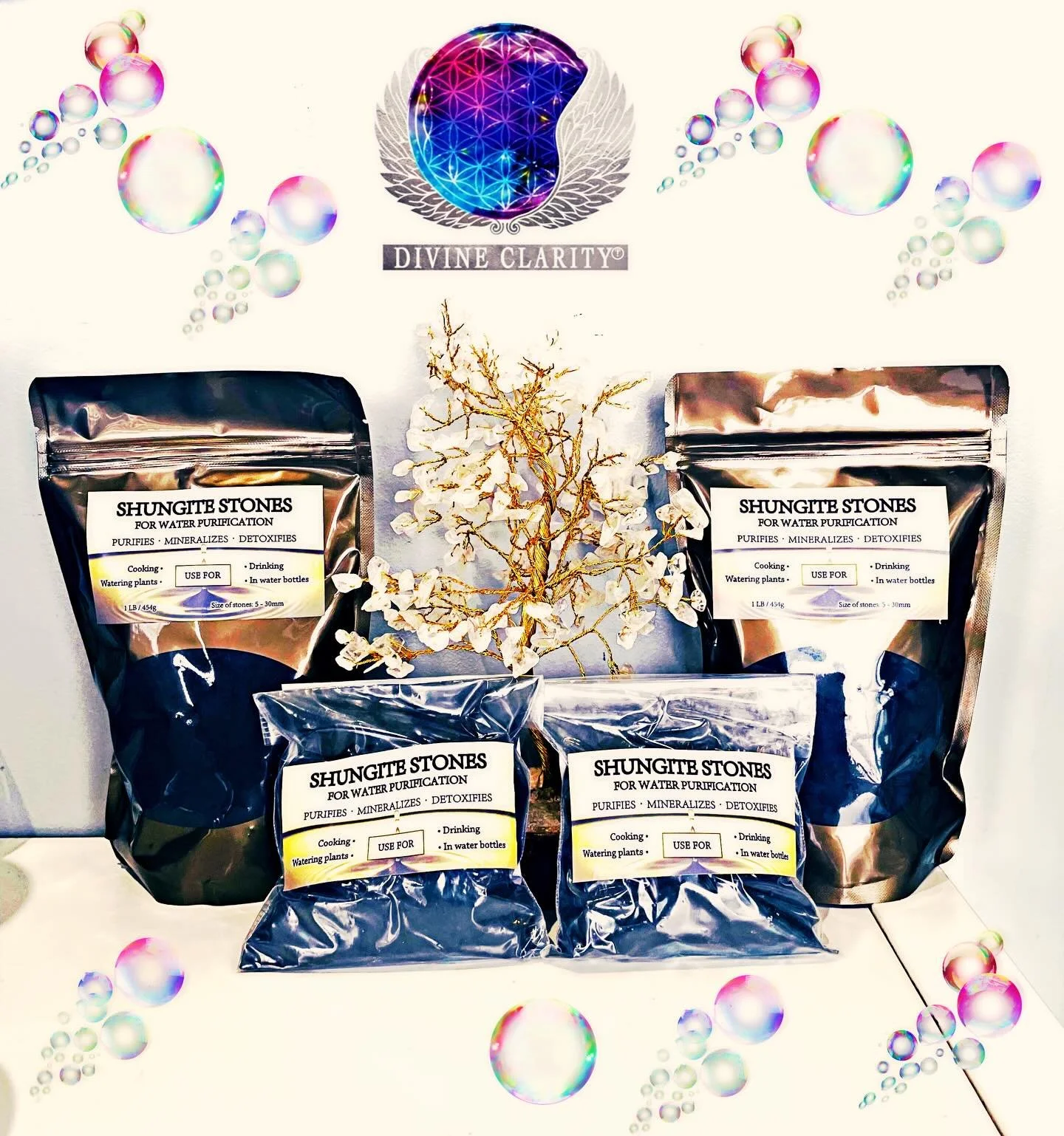 Did you know that placing Shungite Crystals in water is used for natural purification?

Soaking your Shungite Stones in water acts as a filter removing impurities like bacteria, metals and organic compounds. At the same time it&rsquo;s releasing bene