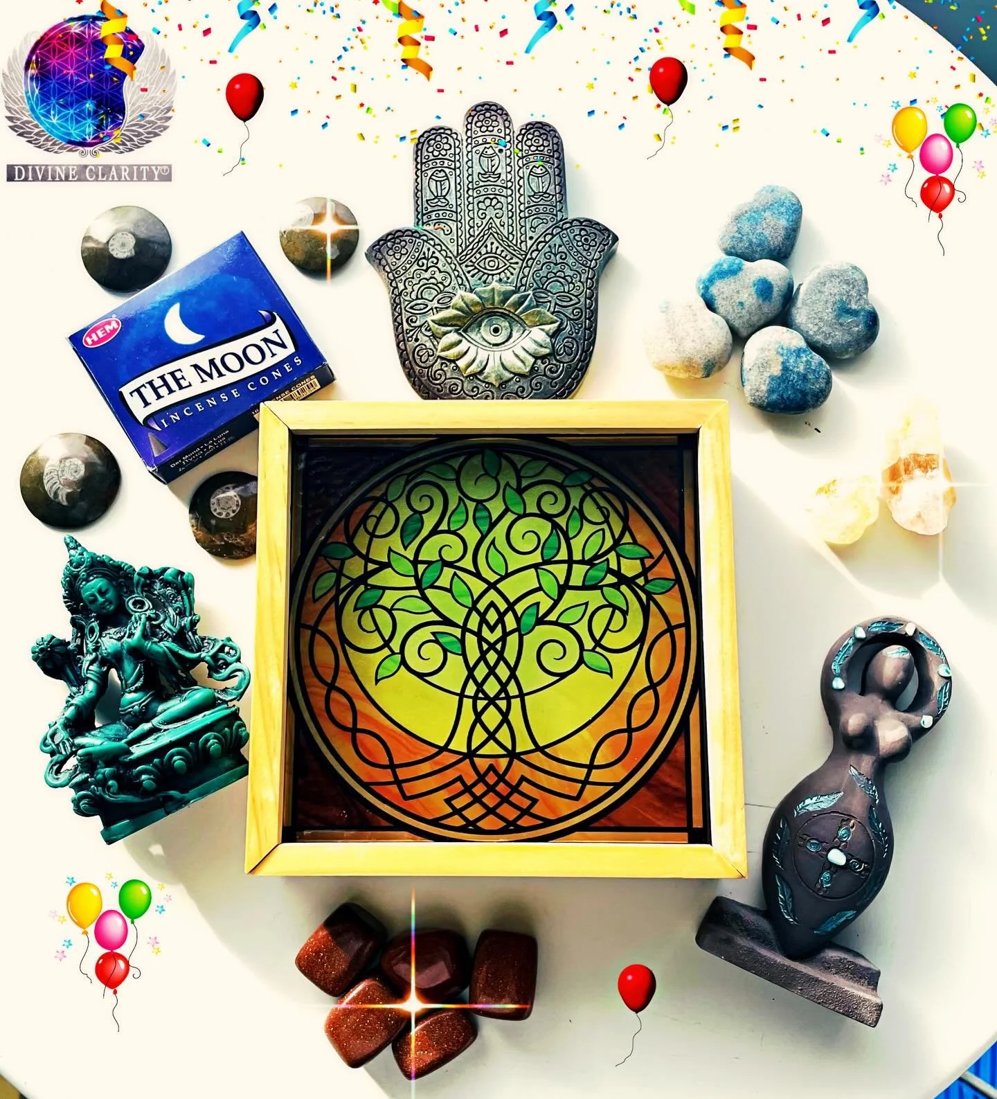 DAY 2 of our 10 year anniversary sale!! 

Come visit us today between 9am - 9pm to take advantage of our sale 🎊 

Save 20% on all product 
Save 10% on all services
Save 10% on all workshops 

✨We also have an online shop: www.divineclarity.com 
Open