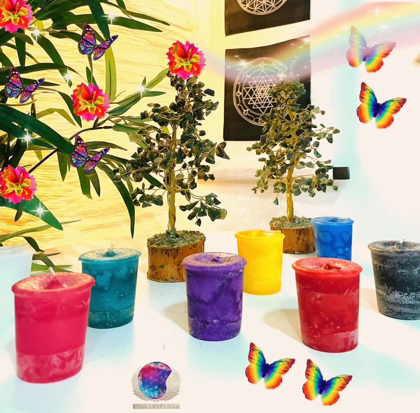 Looking for rainbows on a cloudy day? 🌈 

Come visit us at Divine Clarity today between 10am &amp; 6pm and see all the different items we carry to boost your day 🌞 

✨We also have an online shop: www.divineclarity.com 
Open 24/7, where you can chec