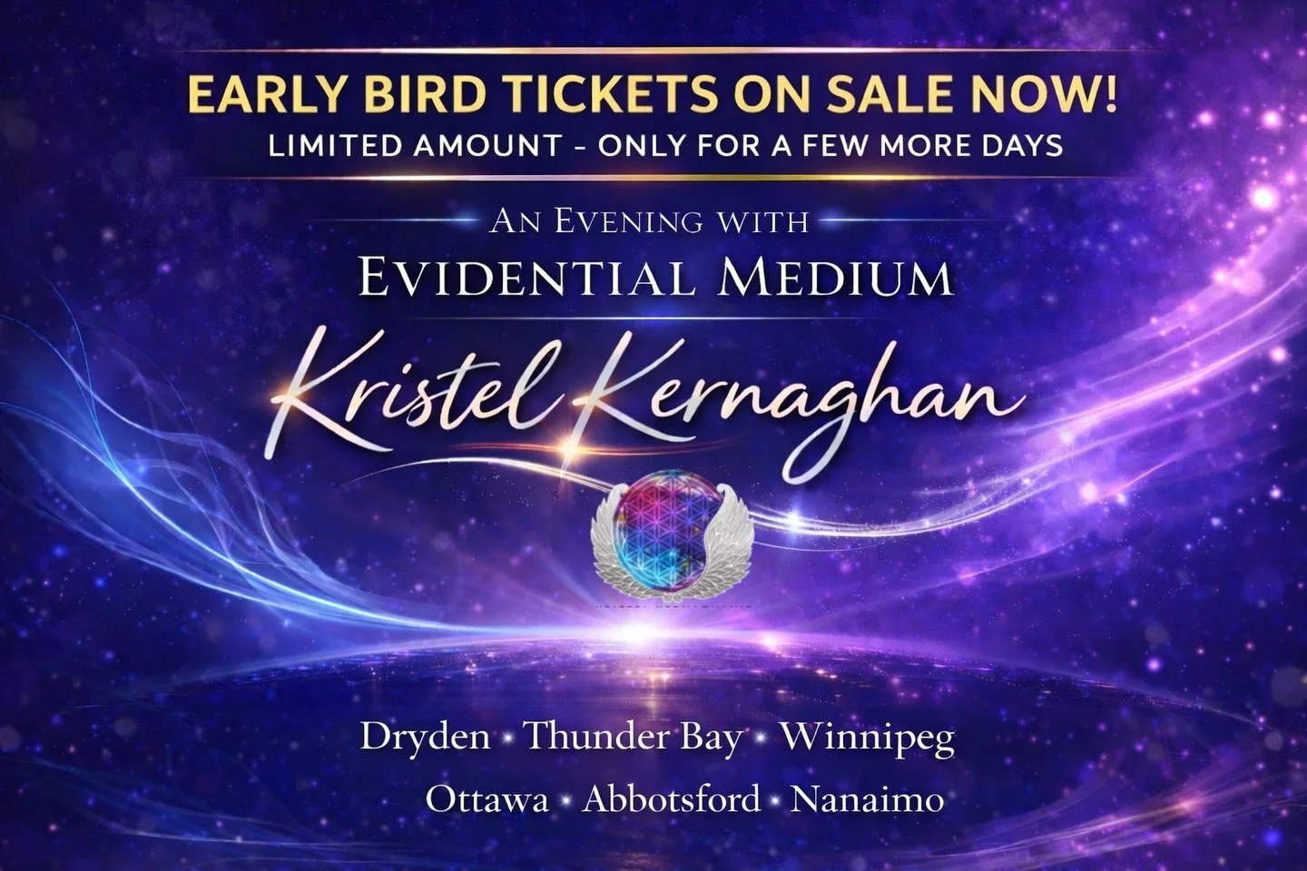 ✨ Six Cities. Six Powerful Evenings with Spirit. ✨

I&rsquo;m so excited to be bringing my Gallery Medium Reading events to six incredible cities across Canada.

These evenings are powerful, uplifting experiences where I demonstrate evidential medium