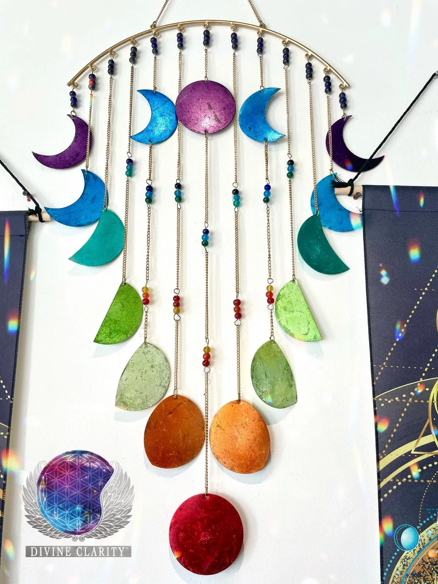 Do you keep track of the phases of the moon?

This lovely wall hanging is a fantastic reminder of the many lovely forms that our moon assumes.

We are open today from 10AM - 5PM!

Come soak in some sun or shop online at https://divineclarity.shop

#d