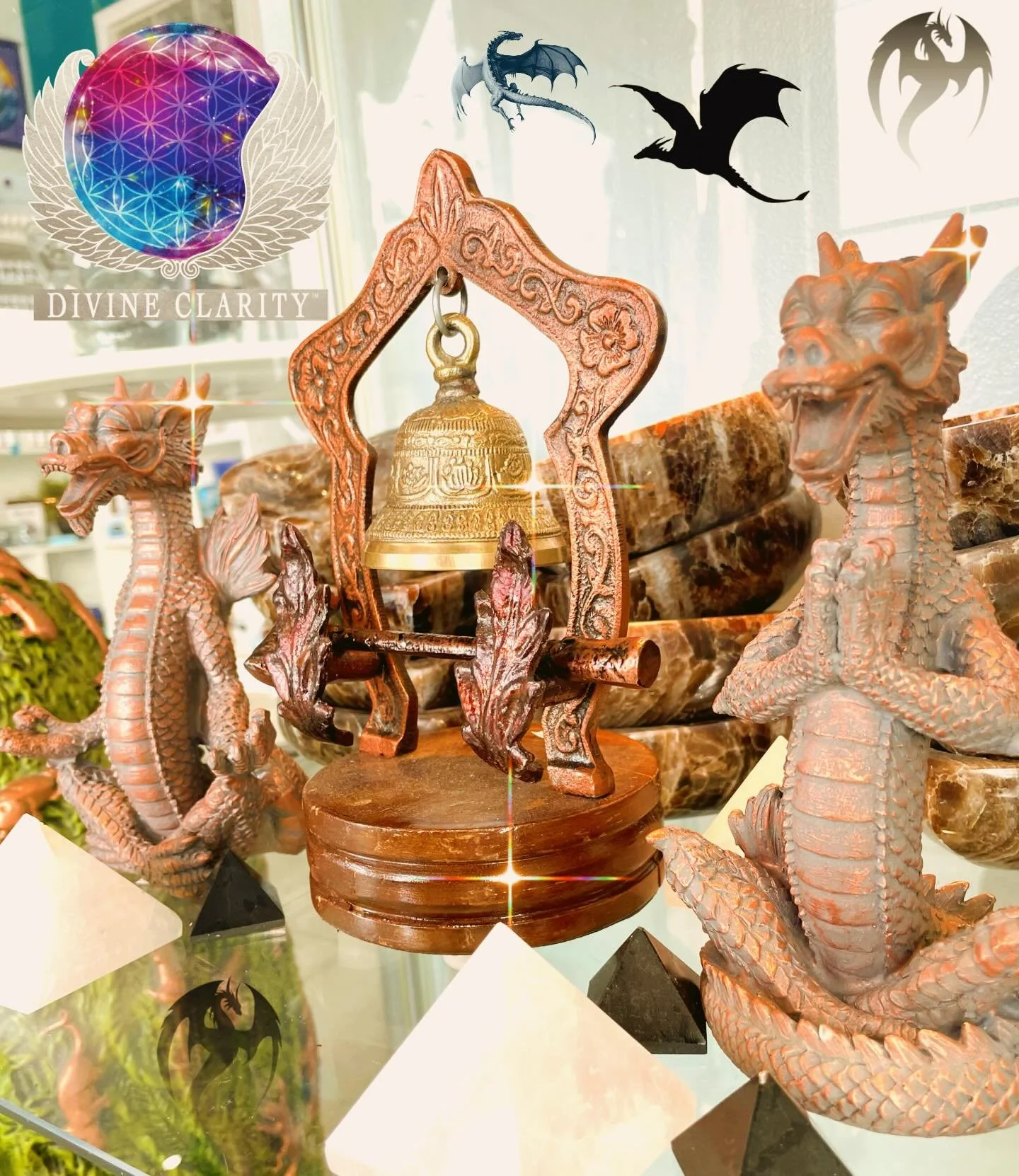 🐉 🔥 We&rsquo;re open 10am - 6pm today! Come stop by our shop at 2071 Portage Avenue and check out all our new magical goodies we have to offer! 🔥 🐉 

✨We also have an online shop: www.divineclarity.com 
Open 24/7, where you can check out everythi
