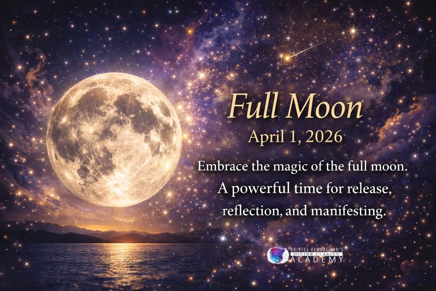 🌕 The Full Moon is a powerful moment of illumination.

What has been building beneath the surface is now coming into awareness, not to overwhelm you, but to guide you.

This is a time of
&bull; Release
&bull; Reflection
&bull; Realignment

What you 