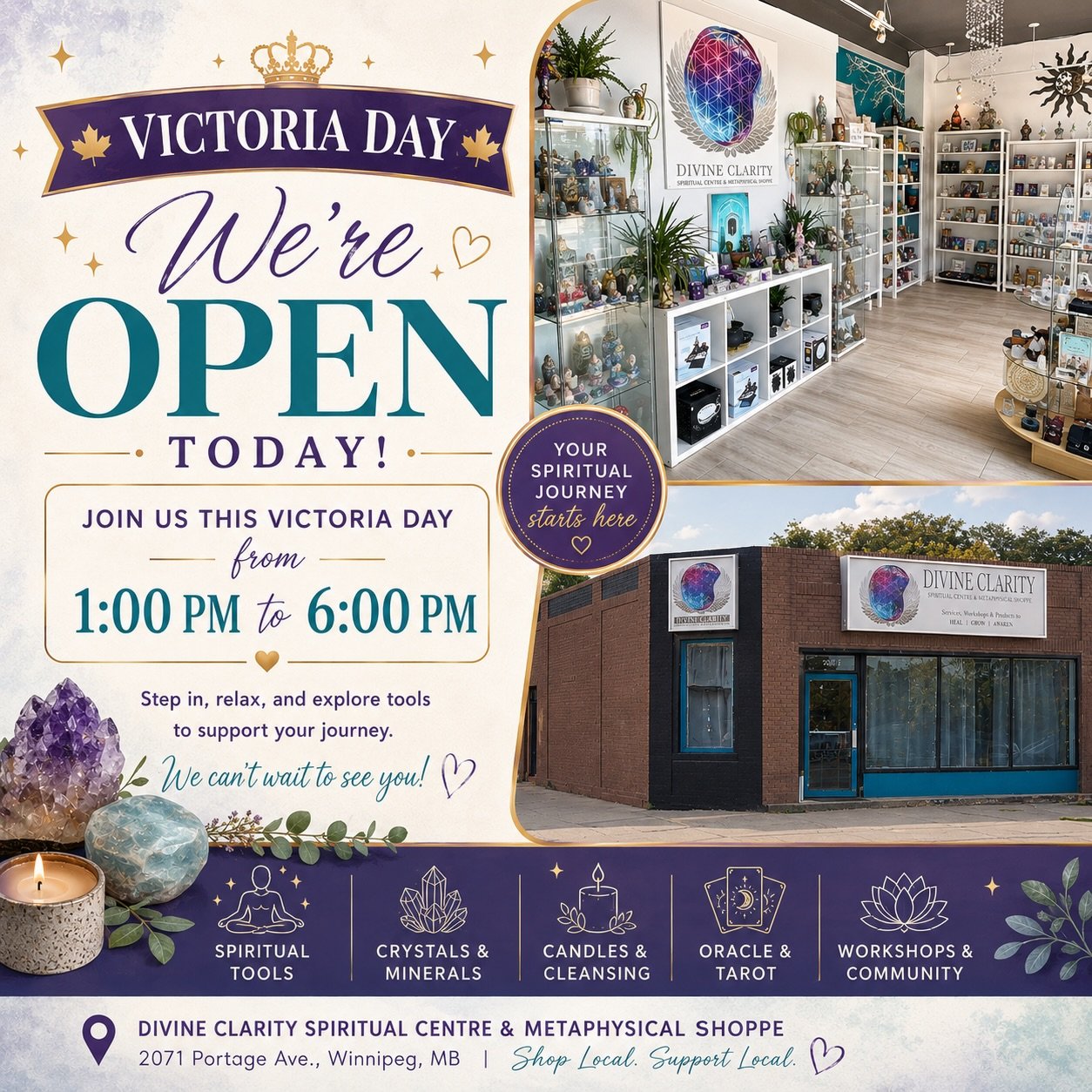 We&rsquo;re OPEN from 1-6pm today! 🌟