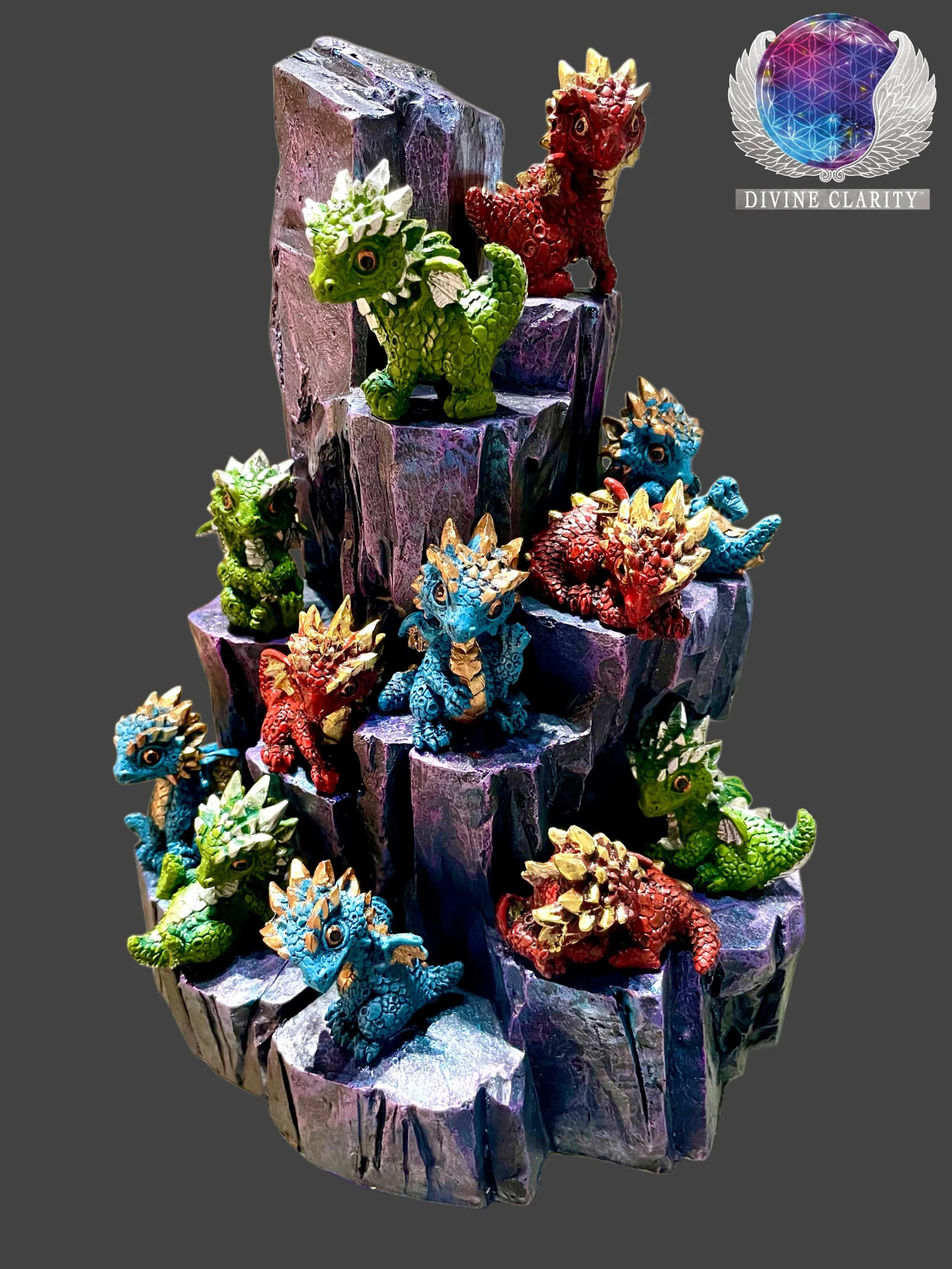 We have this adorable set of baby dragons in stock right now! 

This set includes 12 baby dragons and the rock to position them on.

Dragons are symbols of inner strength and wisdom as well as transformation🐉

We are open today from 9AM - 9PM!

#div