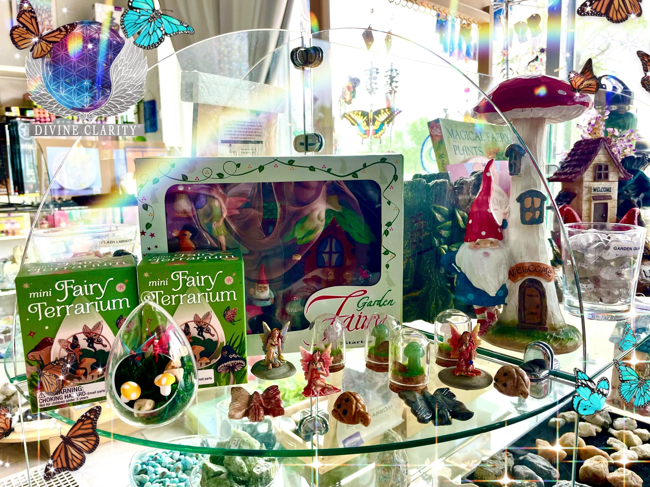 🌸There has been so many rainbows and pieces of glitter around Divine Clarity and we kept wondering why, but now it all makes sense. The fairies are out to play! 🌸

☀️We&rsquo;re open 9am - 5pm today! Come stop by our shop at 2071 Portage Avenue and