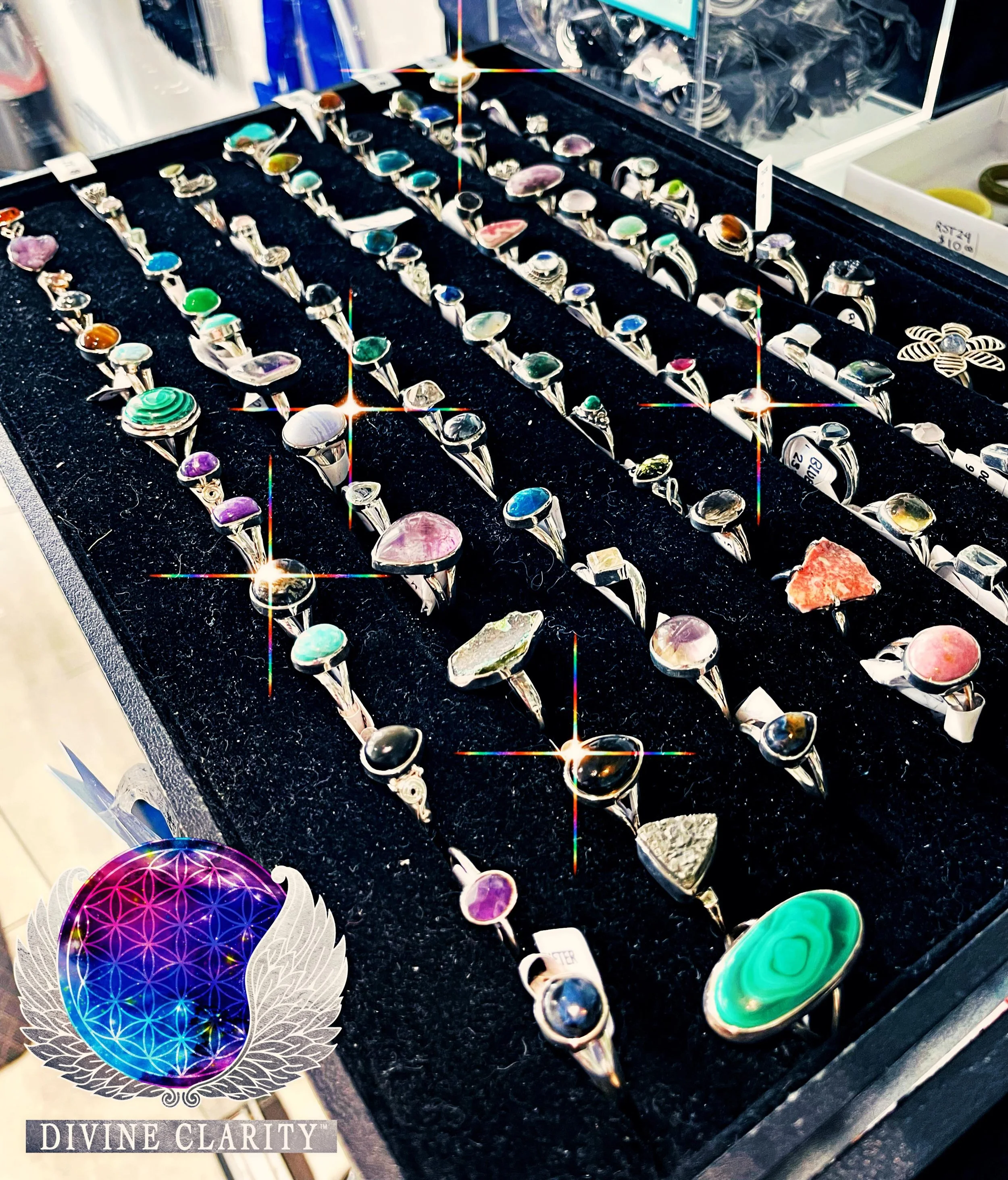 Rings are all restocked at Divine Clarity ✨💍

Come visit us today between 10am &amp; 6pm at 2071 Portage Ave and see all the amazing items we have in the shoppe! 

✨We also have an online shop: www.divineclarity.com 
Open 24/7, where you can check o