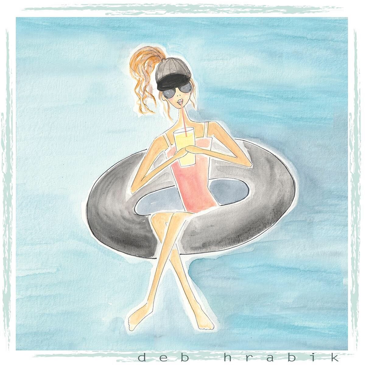 Happy Summer Saturday💕
.
.
#watercolor#illustration #fashionillustration #beachart #summerart #debhrabikdesigns