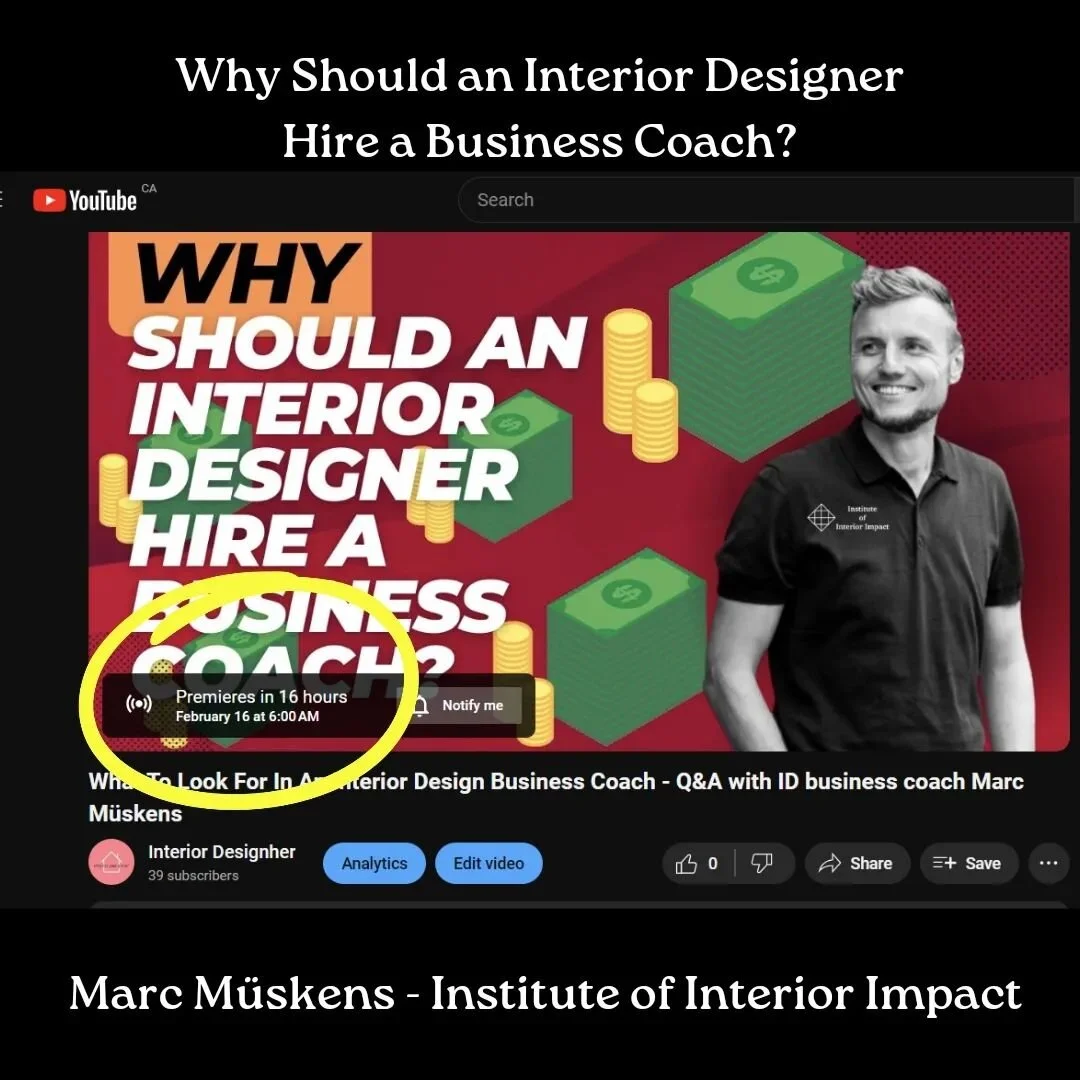 We asked @marcmuskens - @mastersofinteriordesign - all the freaking questions that an interior designer SHOULD ask before ever working with a business coach.

I hope it helps 🙂

#interiordesign #interiordesigner #interiordesigners #businesscoach #in