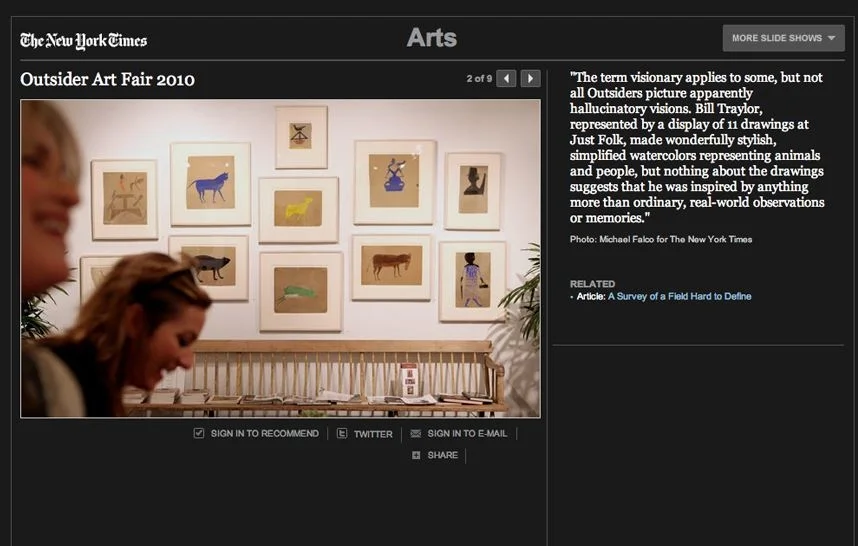 The New York Times- Bill Traylor exhibition