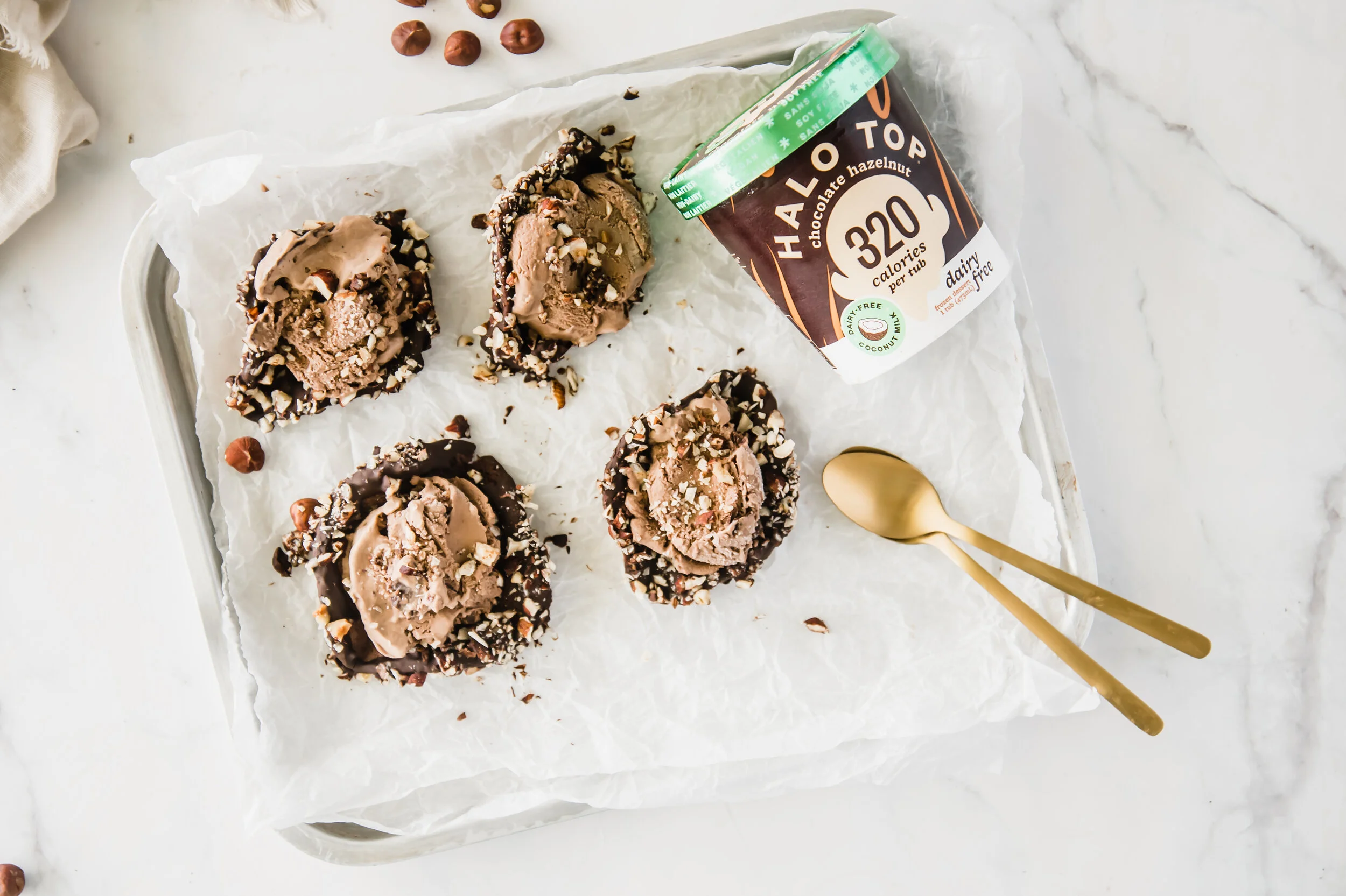 Dairy Free Chocolate Hazelnut Ice Cream Tacos — Halo Top (NZ)