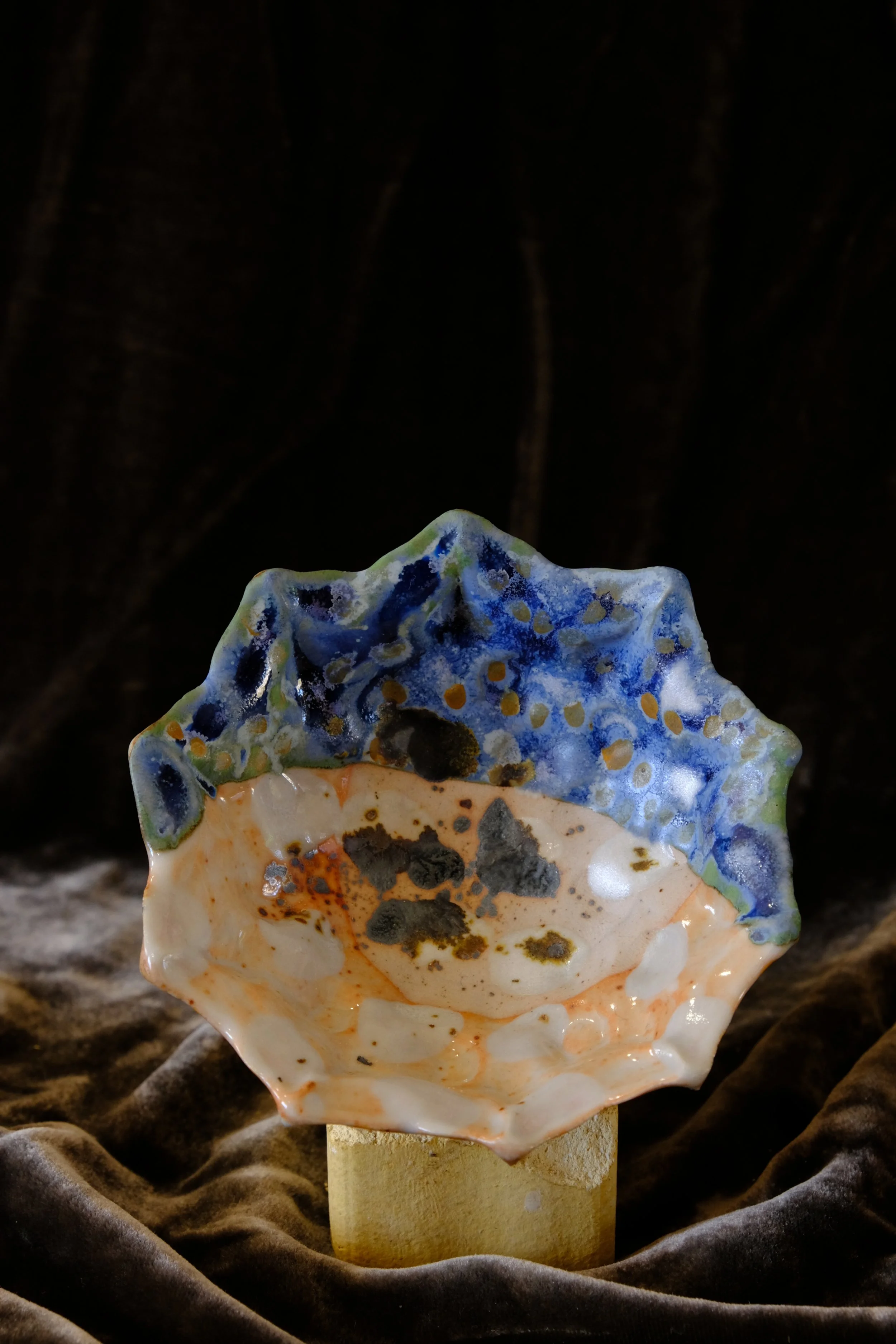 Candle, incense, Herb Dish