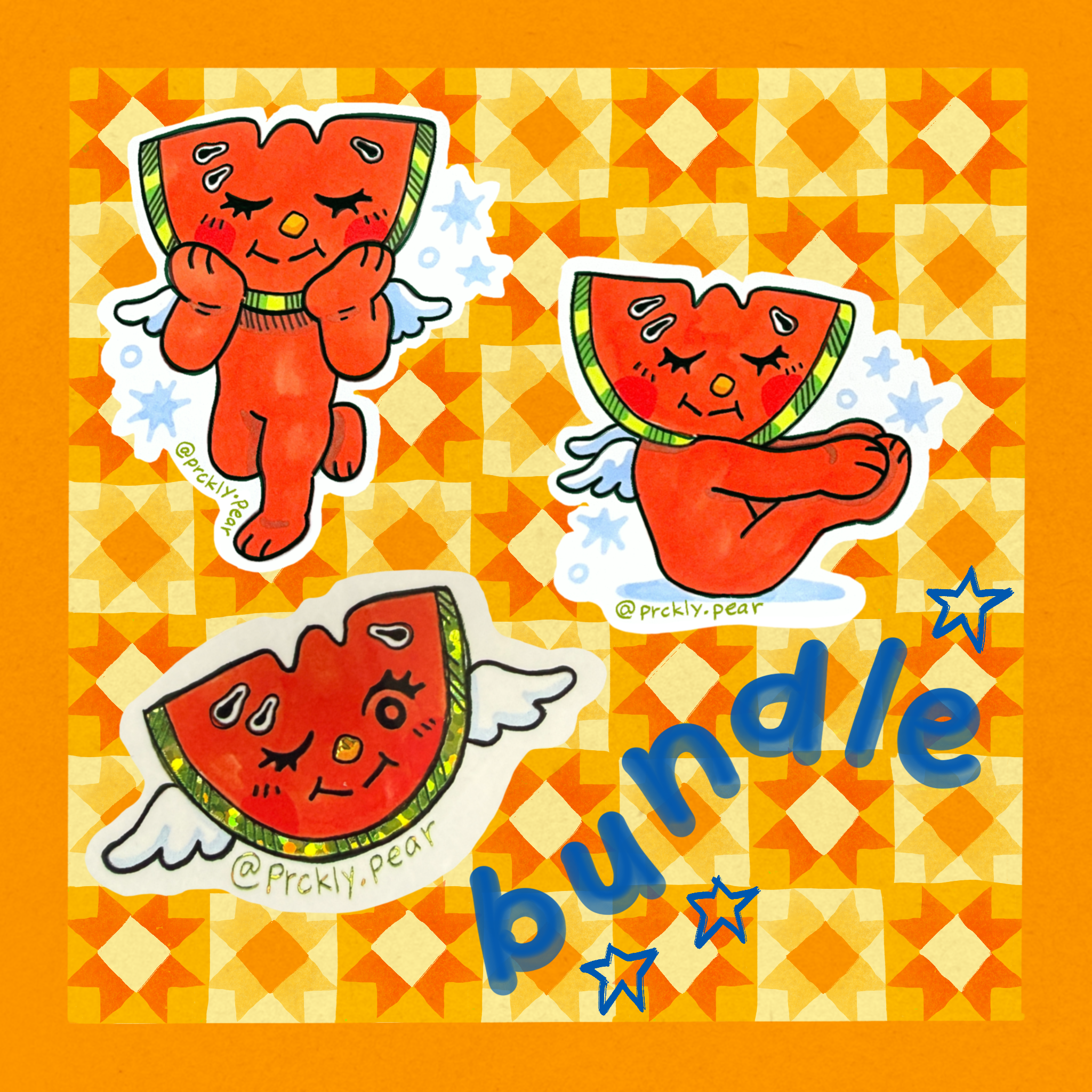 Watermelon boy Sticker Bundle