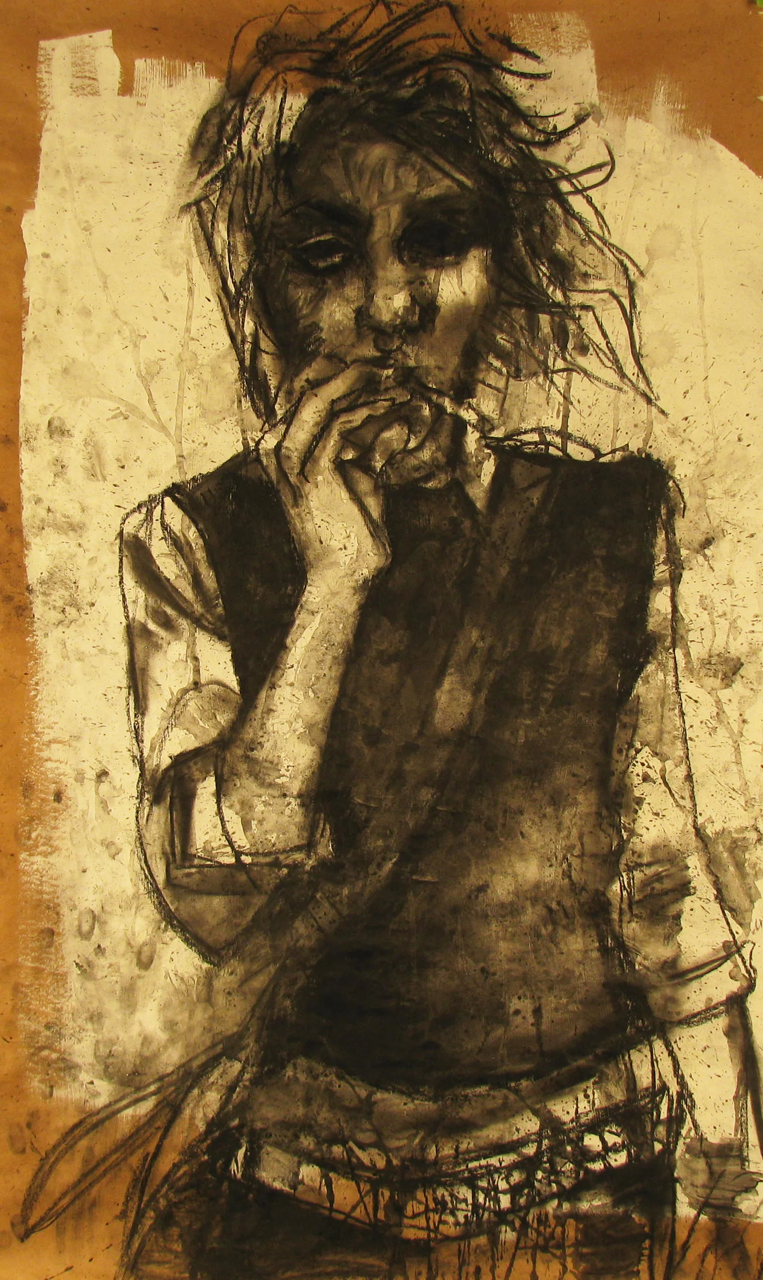 Apathy (Charcoal on Paper, 22"x35", 2008) SOLD