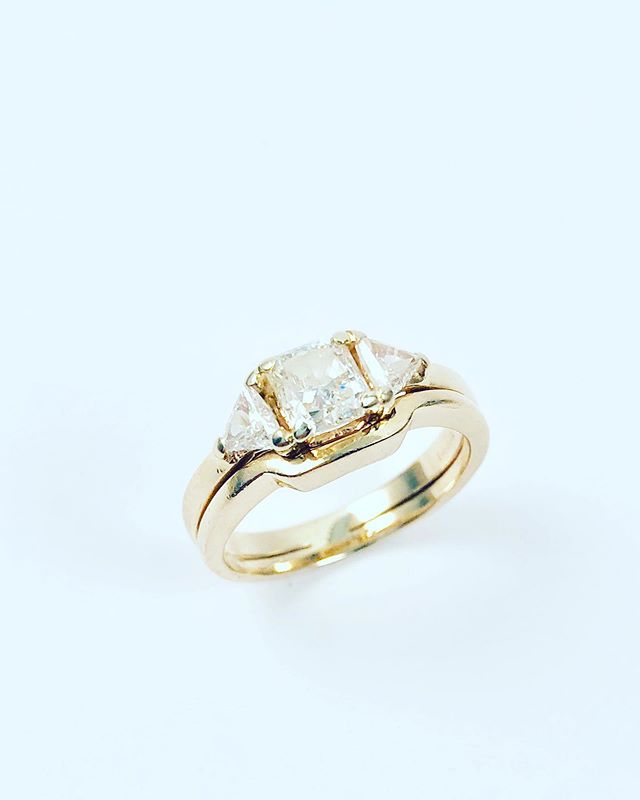 When you get an upgrade... you transform your original &ldquo;I Do&rdquo; into something you wear near your heart. The gold bands=gold bar, and the diamonds, well they speak for themselves. I am so thrilled to have created these meaningful pieces, fa