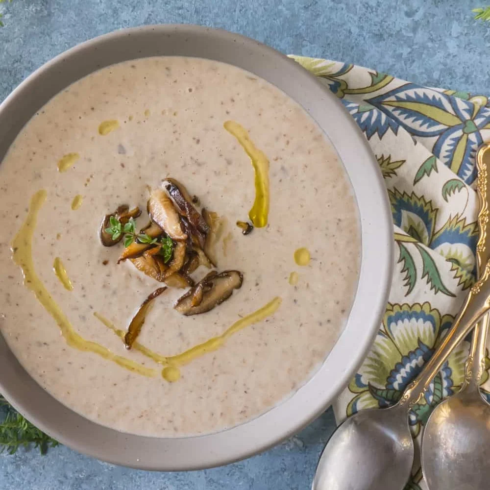 Creamy Shiitake Mushroom Soup w/ Lemon & Thyme — Spade & Plow