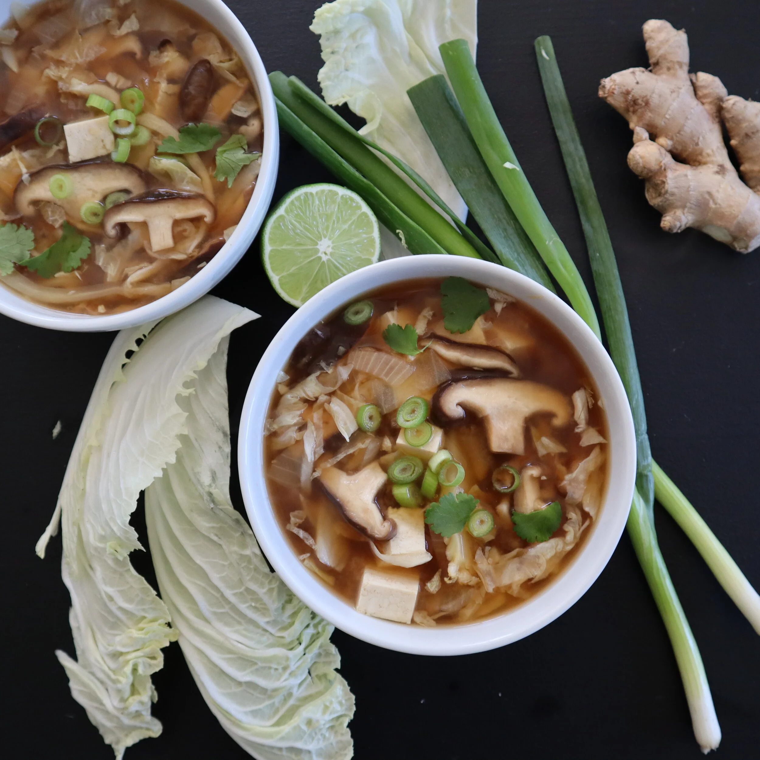 Napa Cabbage Miso Soup w/ Shiitake Mushrooms — Spade & Plow