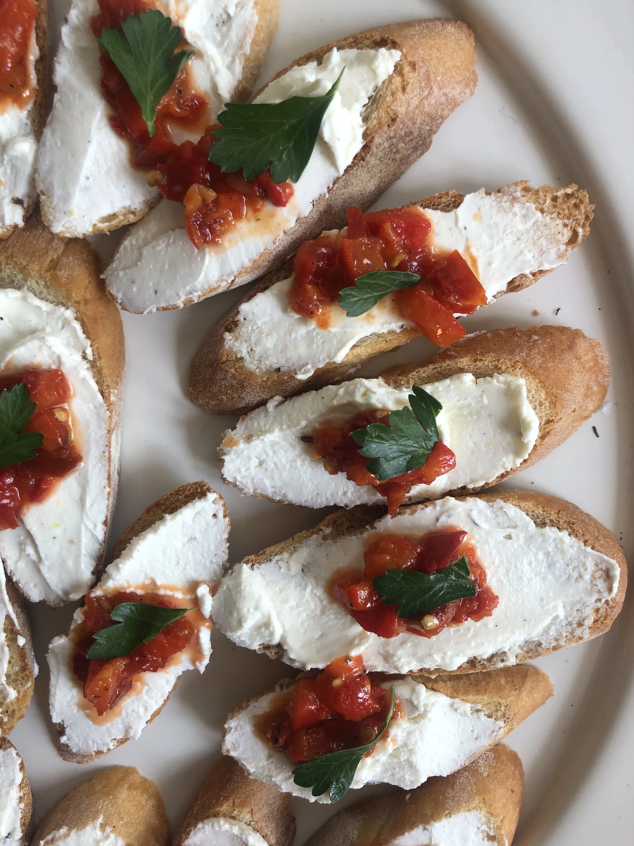 Goat cheese pepperonata.JPG