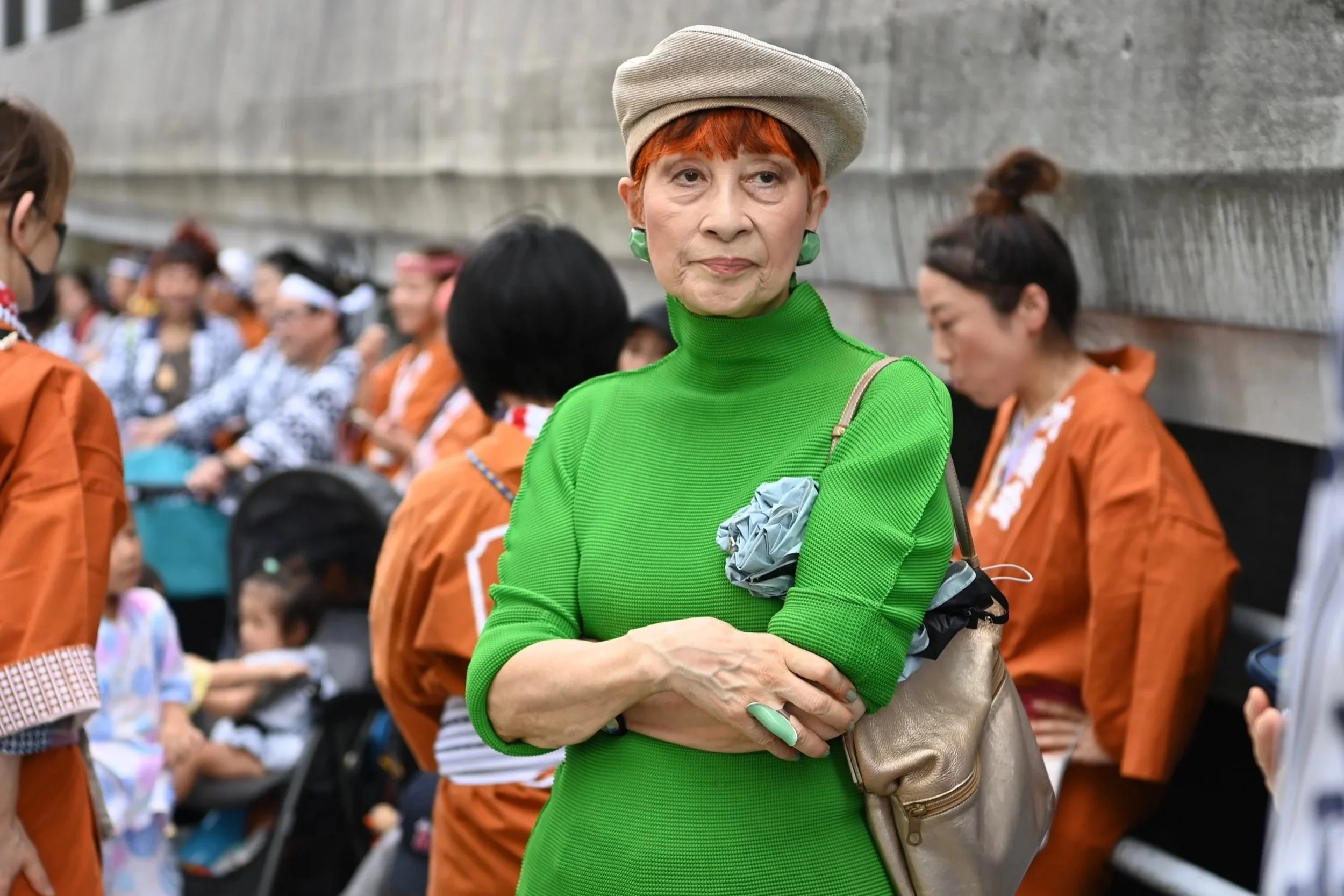 Stylish woman in Harajuku