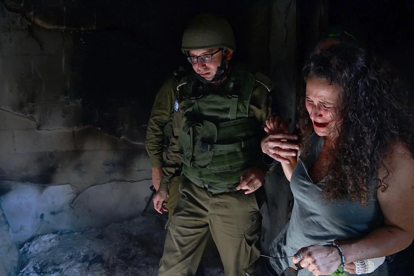 Survivor at Nir Oz Kibbutz.