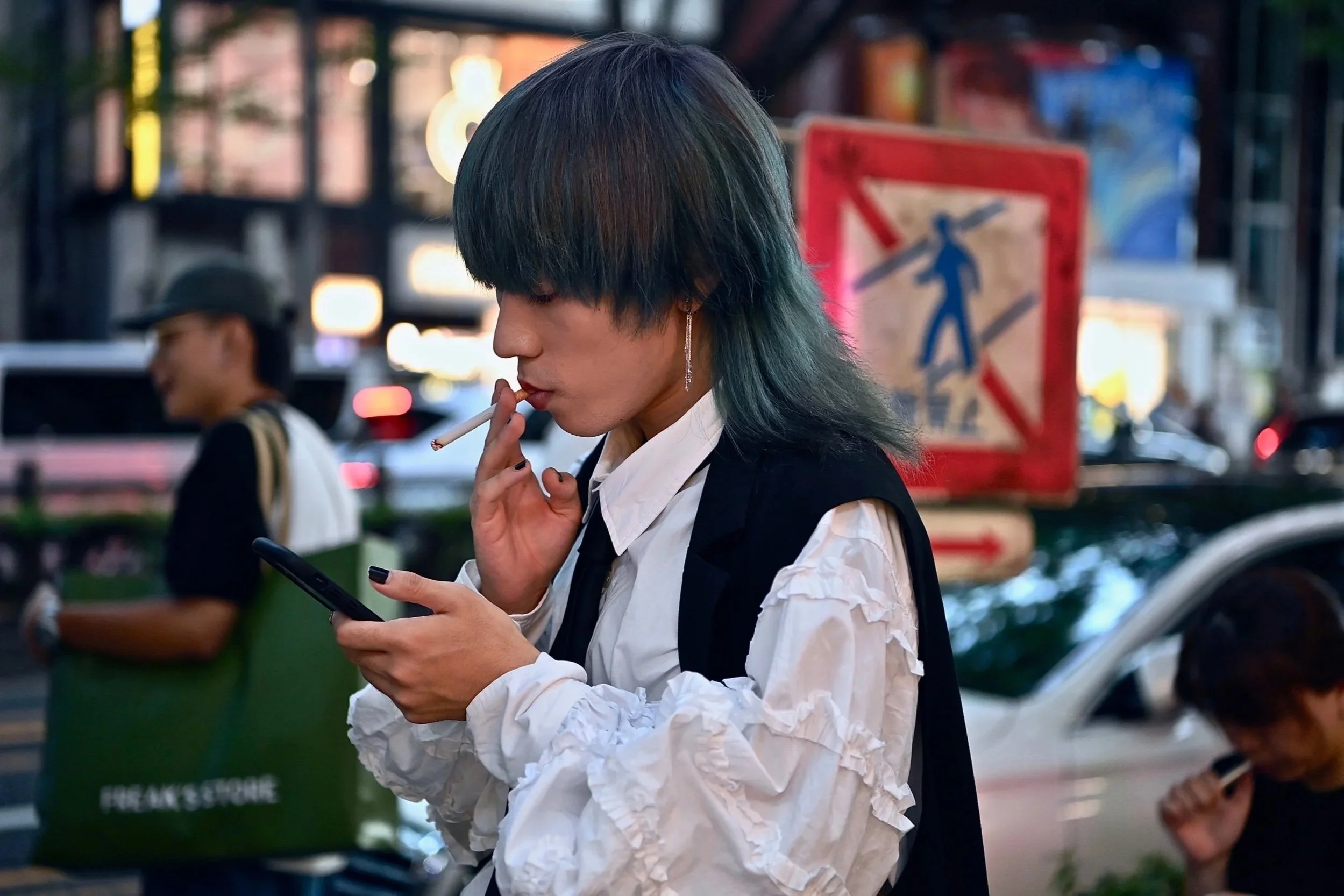 A yound boy in Harajuku