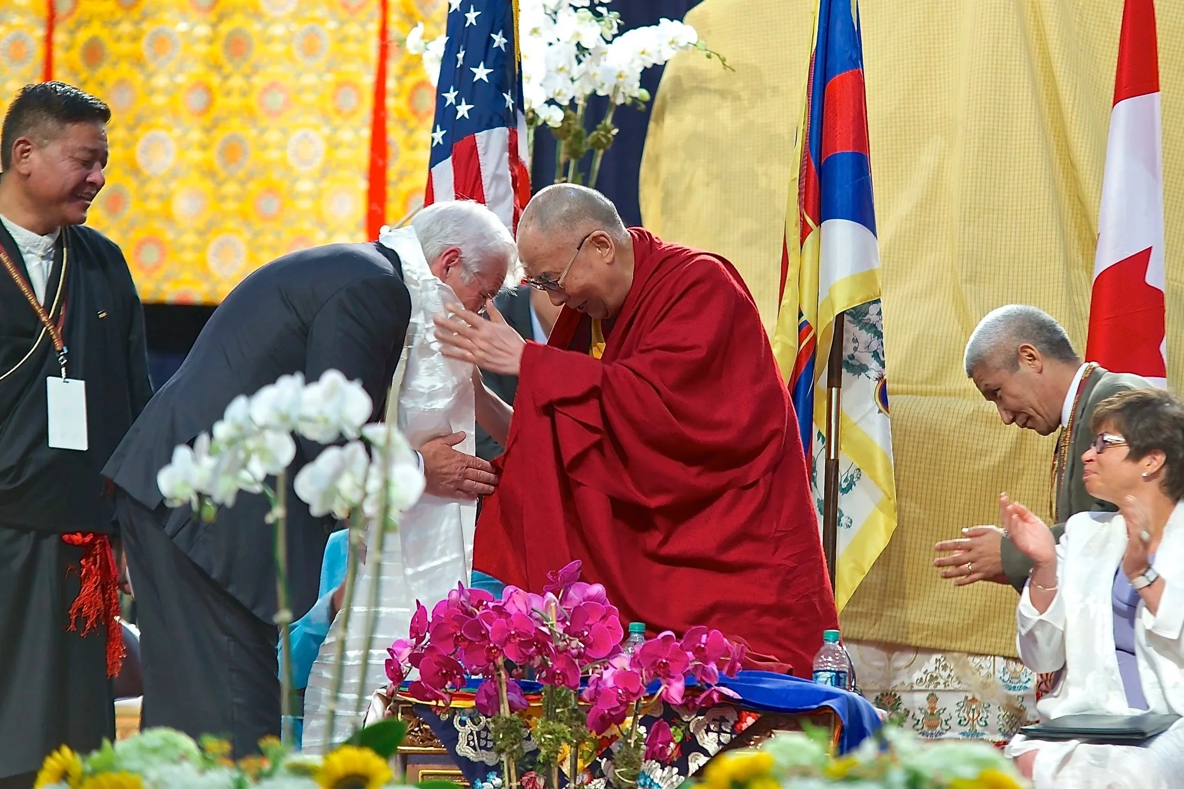 His Holiness the 14th Dalai Lama with Richard Gere