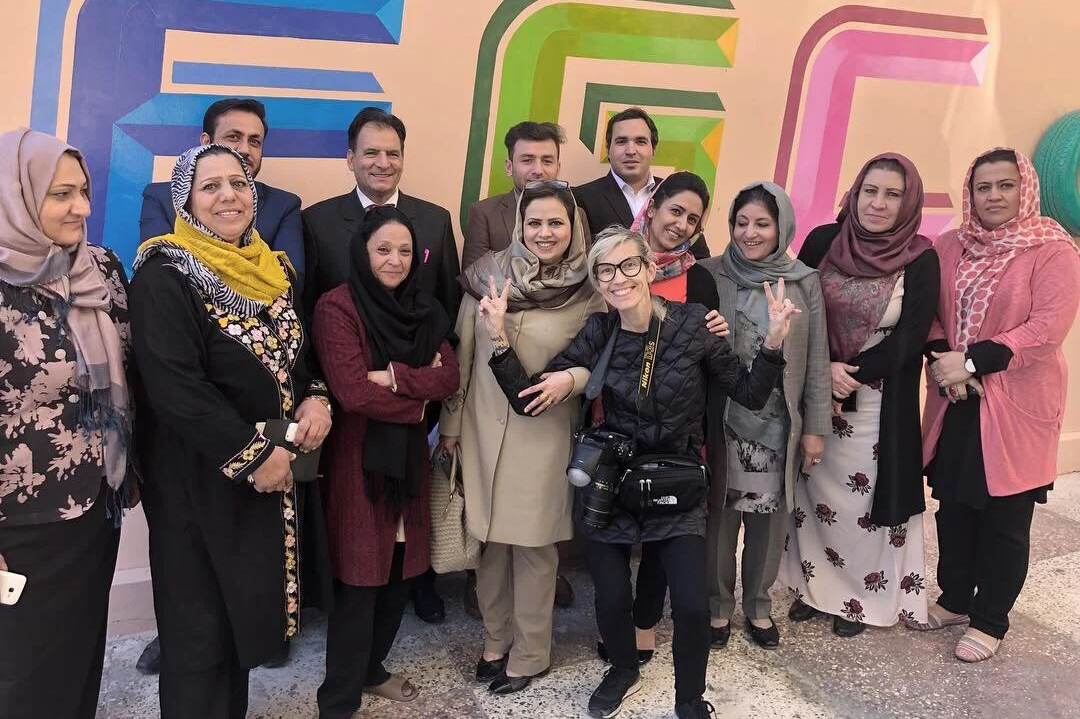 With the team Women for Afghan Women Center