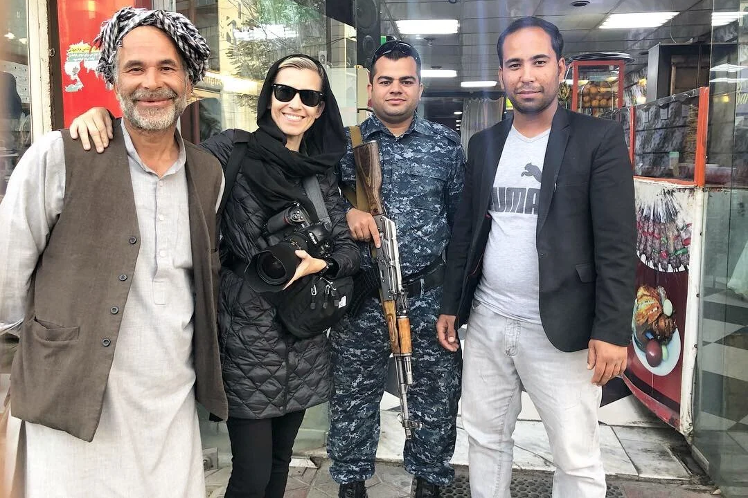 With my security team