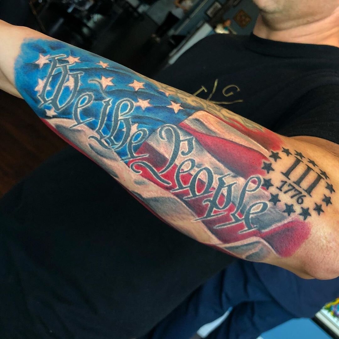 75 Patriotic We the People Tattoos and Ideas  Tattoo Me Now