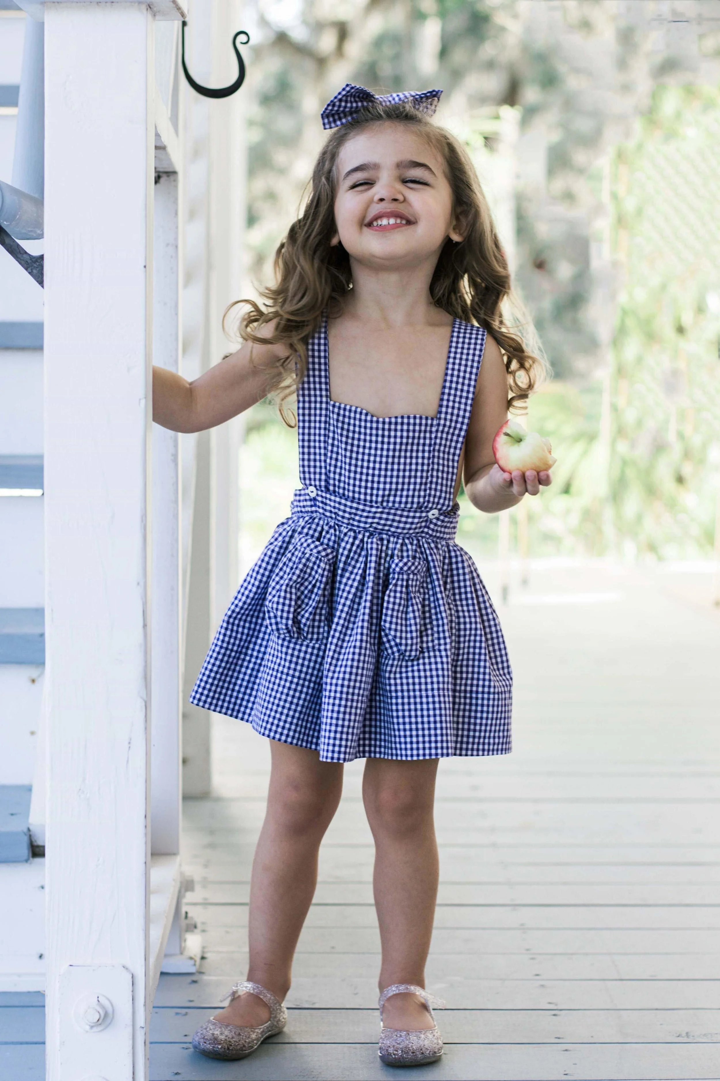 Purple & White Checkered Playsuit & Skirt