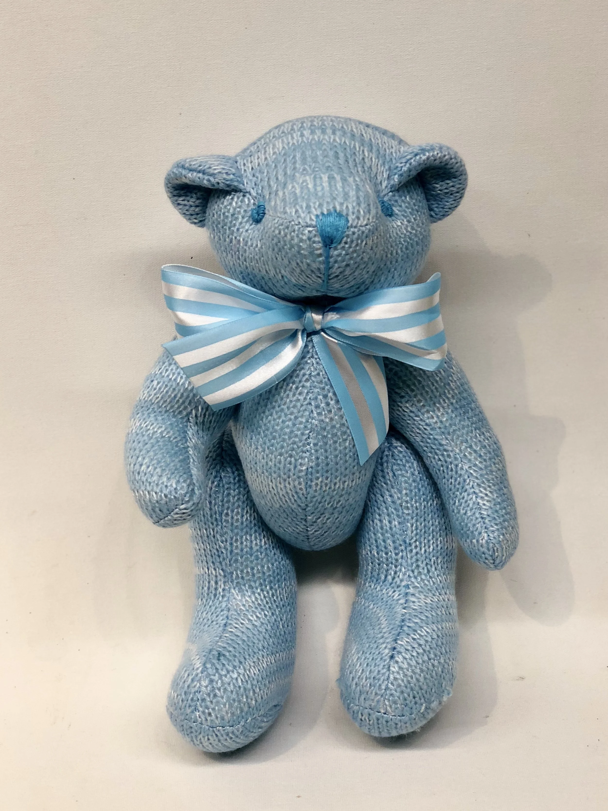 Blue Knitted Teddy Bear