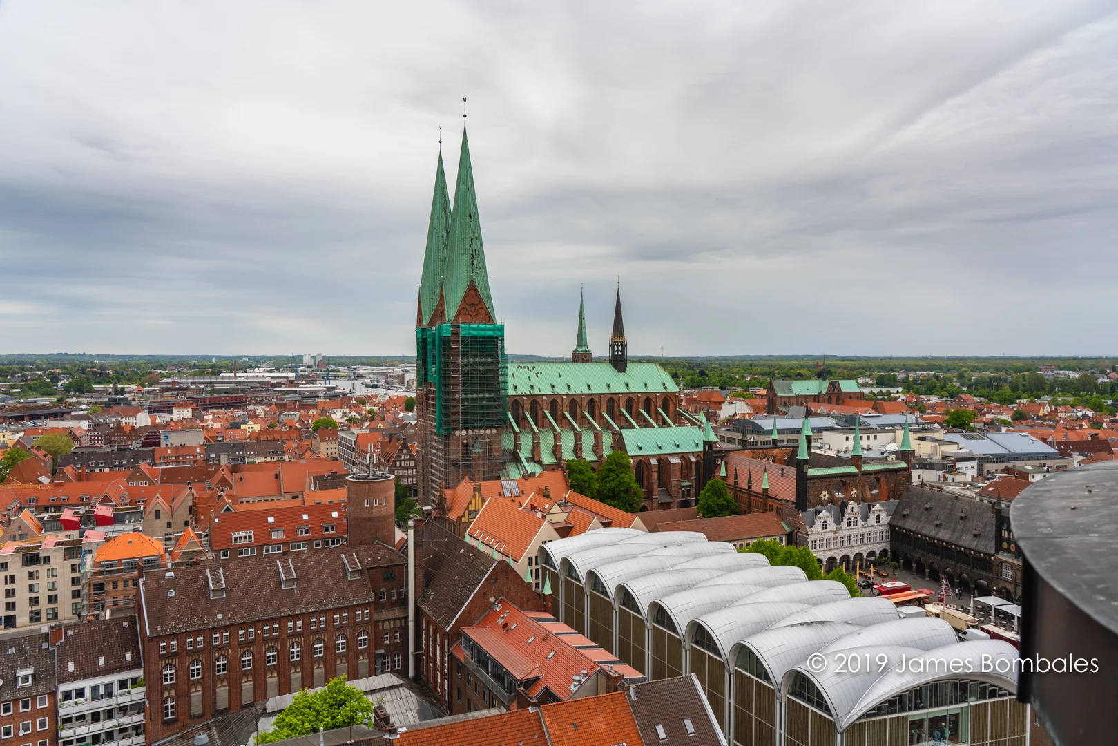 View from Petrikirche towards Marienkirche