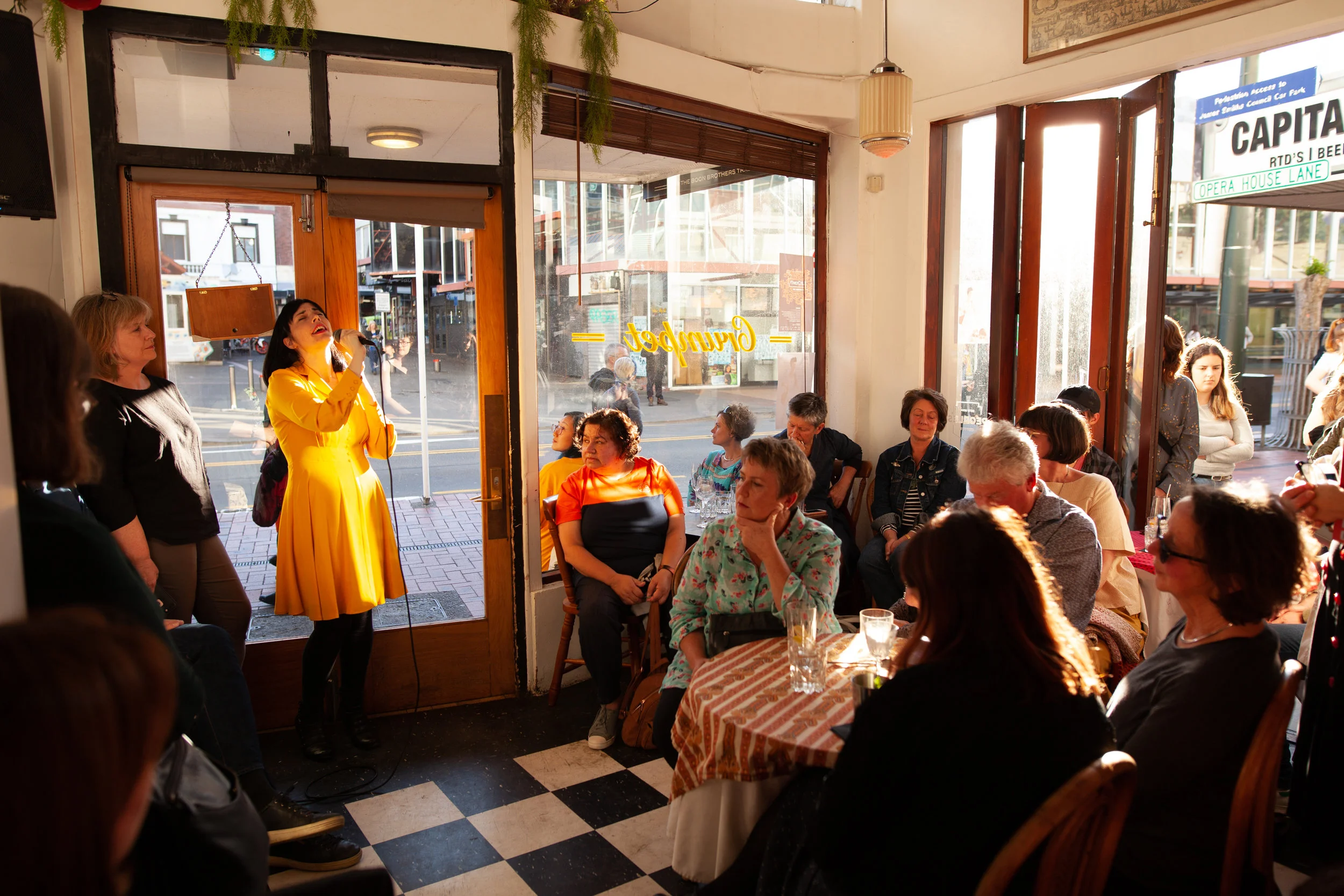 Irish poet Doireann ni ghriofa at crumpet in 2018. photo by vanessa rushton photography.