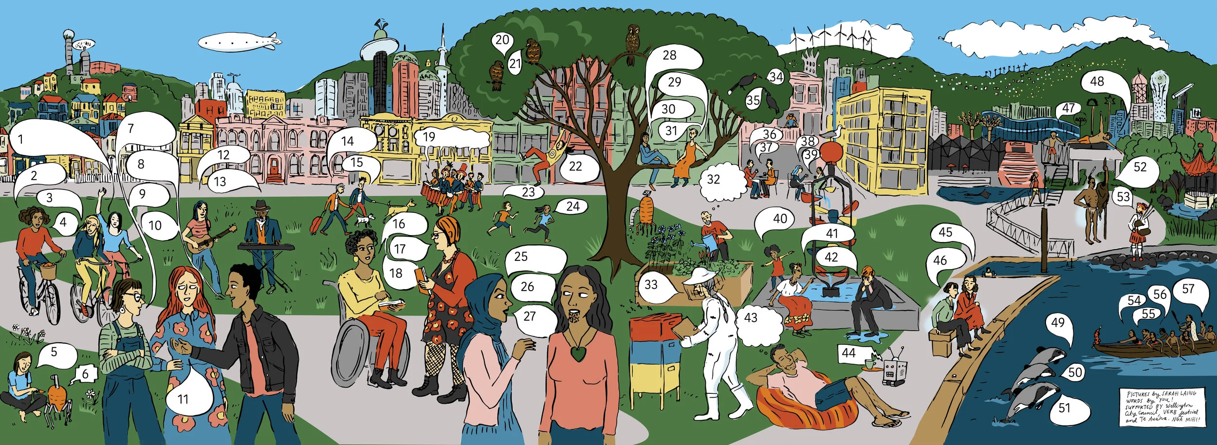 Future Wellington Talking Mural, by sarah laing