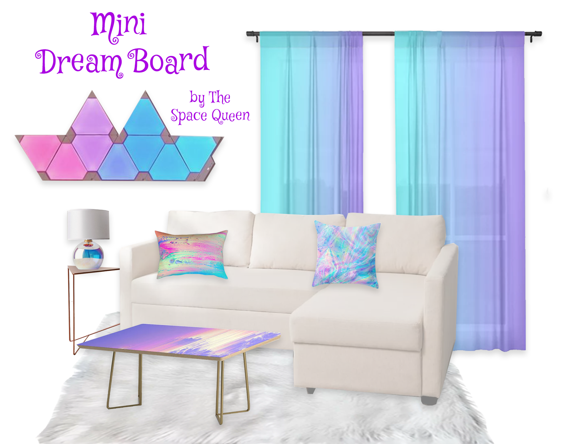Step 4: I put together a beautiful, cohesive Dream Board based on your feedback from the Pinterest Board