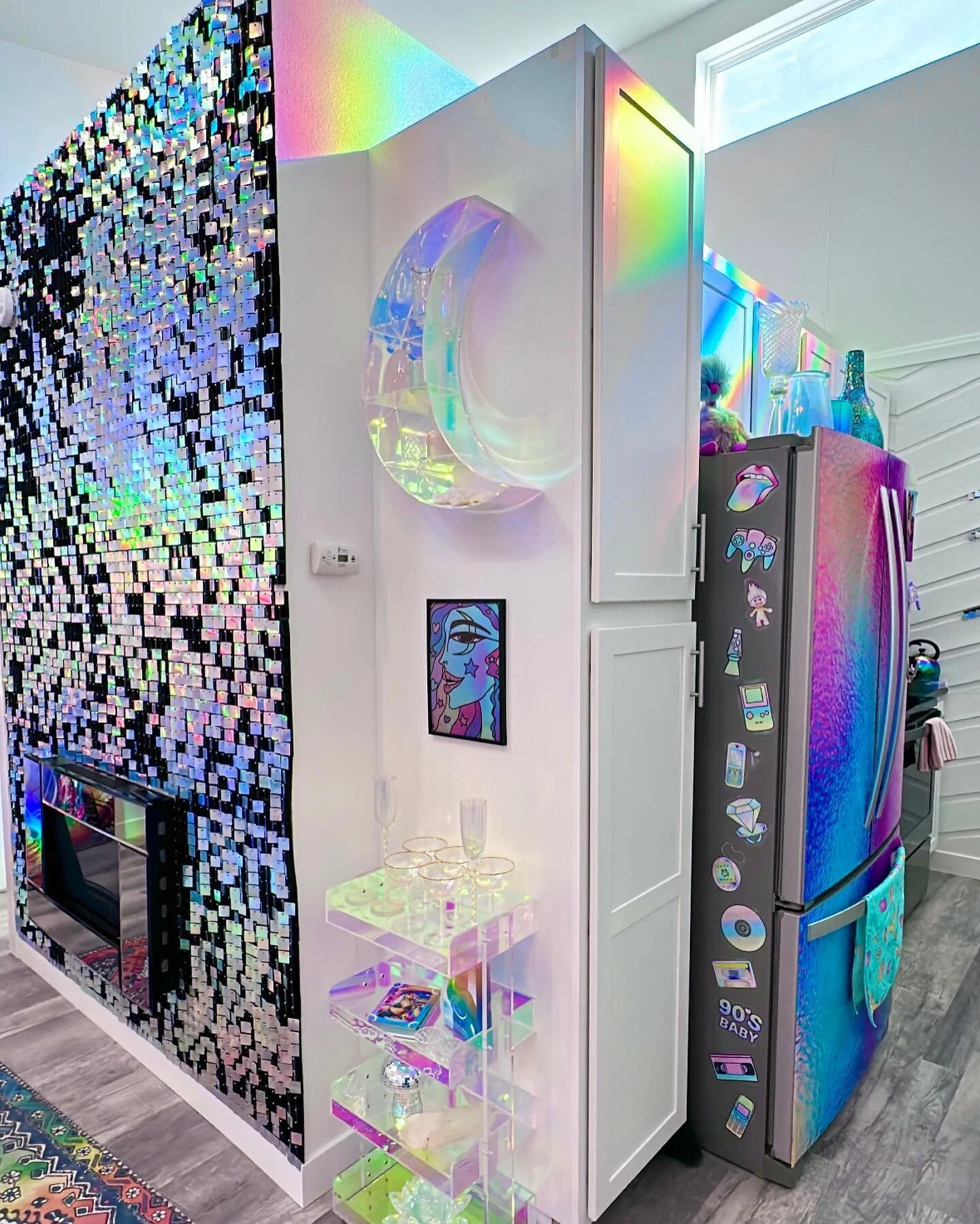 90s Nostalgia Rainbow Decals have arrived and they are simply amazing!!!⁣
⁣
Stick &lsquo;em on your window for rainbow delight or stick &lsquo;em anywhere else just for funsies ✨ I stuck em on my fridge and they make this 90s heart super happy 😍⁣
⁣
