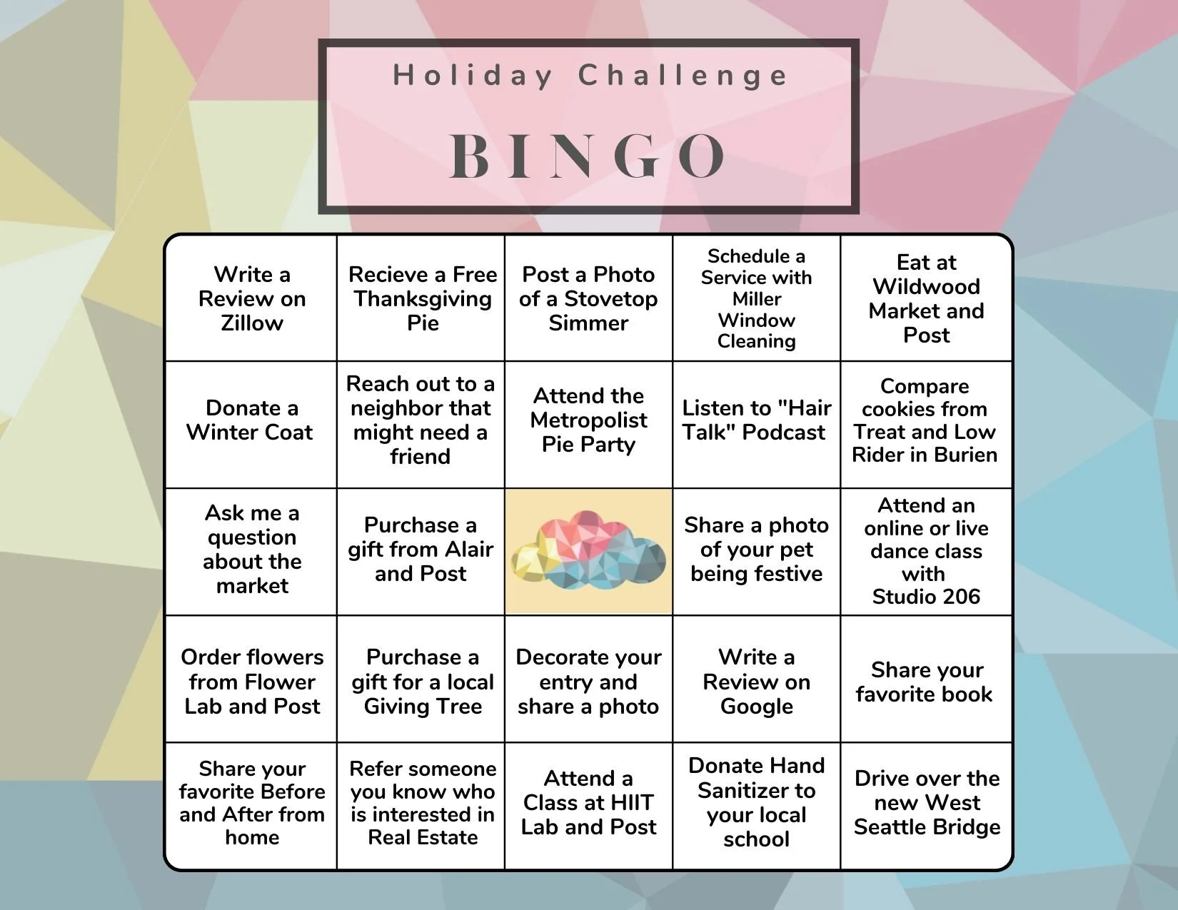 B*I*N*G*O  - A game to keep things fresh over the Holidays