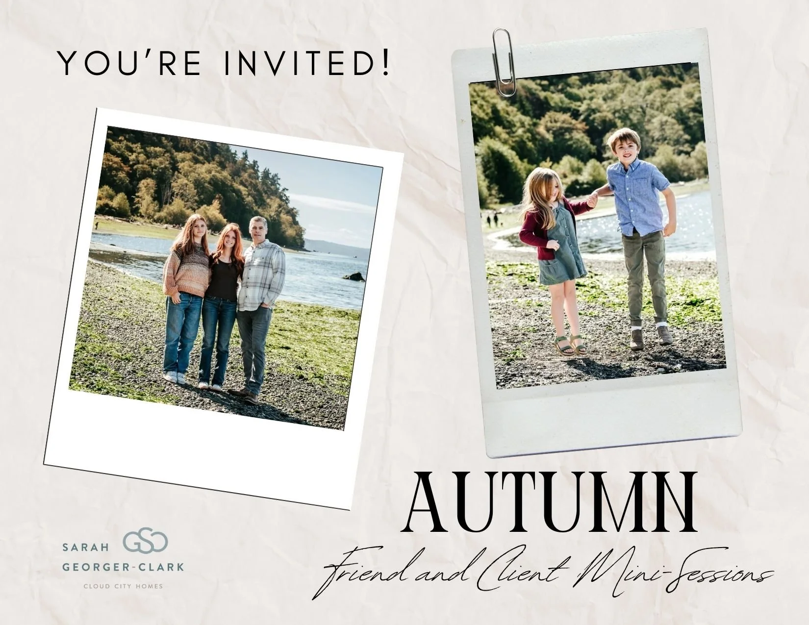 You are Invited - Friends and Client Appreciation Mini-Photo Shoots