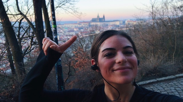 KJ running before the sun rises in Europe.