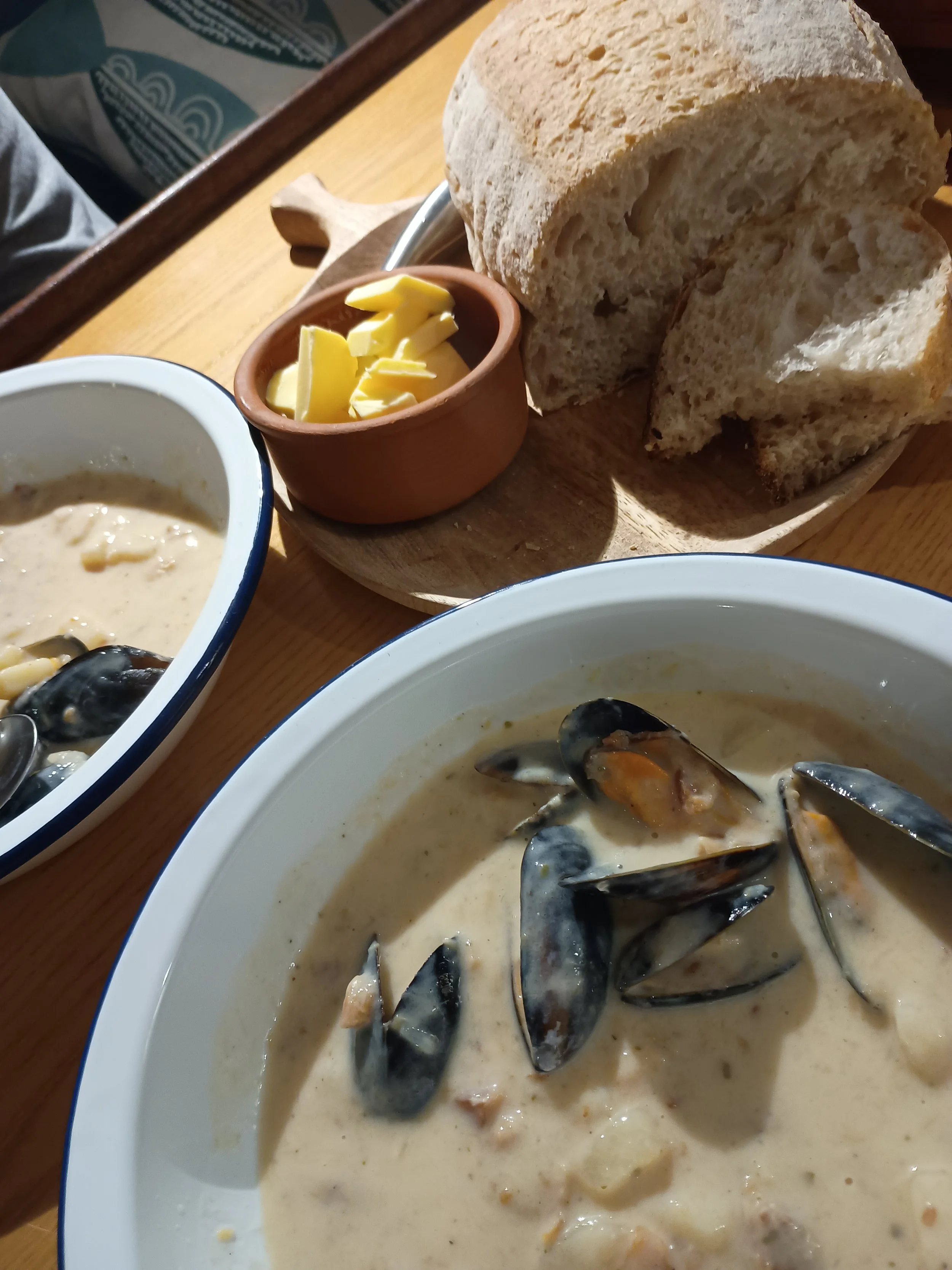 Delicious seafood chowder