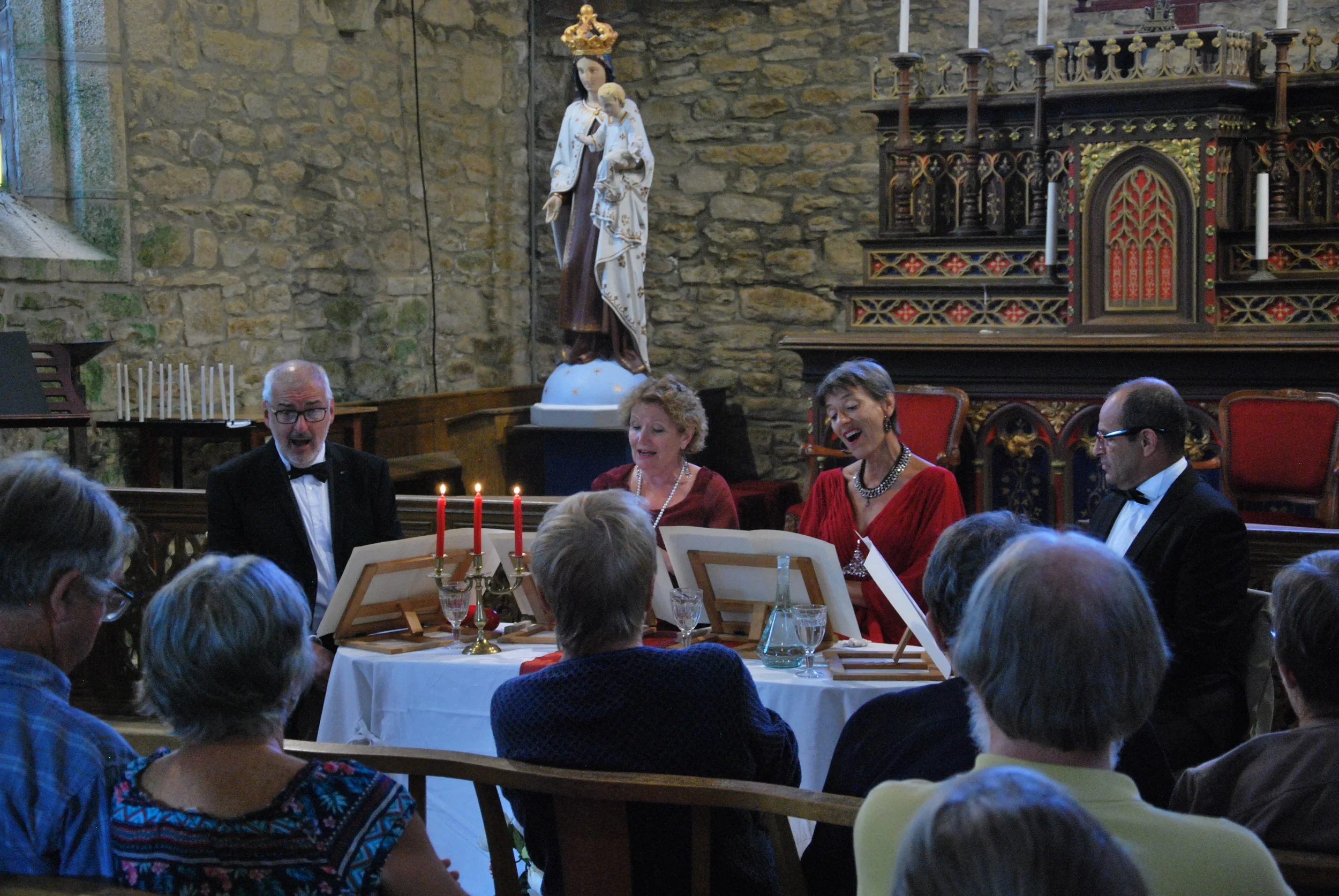 Les 4 complices de La Grive Courtoise nous font partager un moment de joie