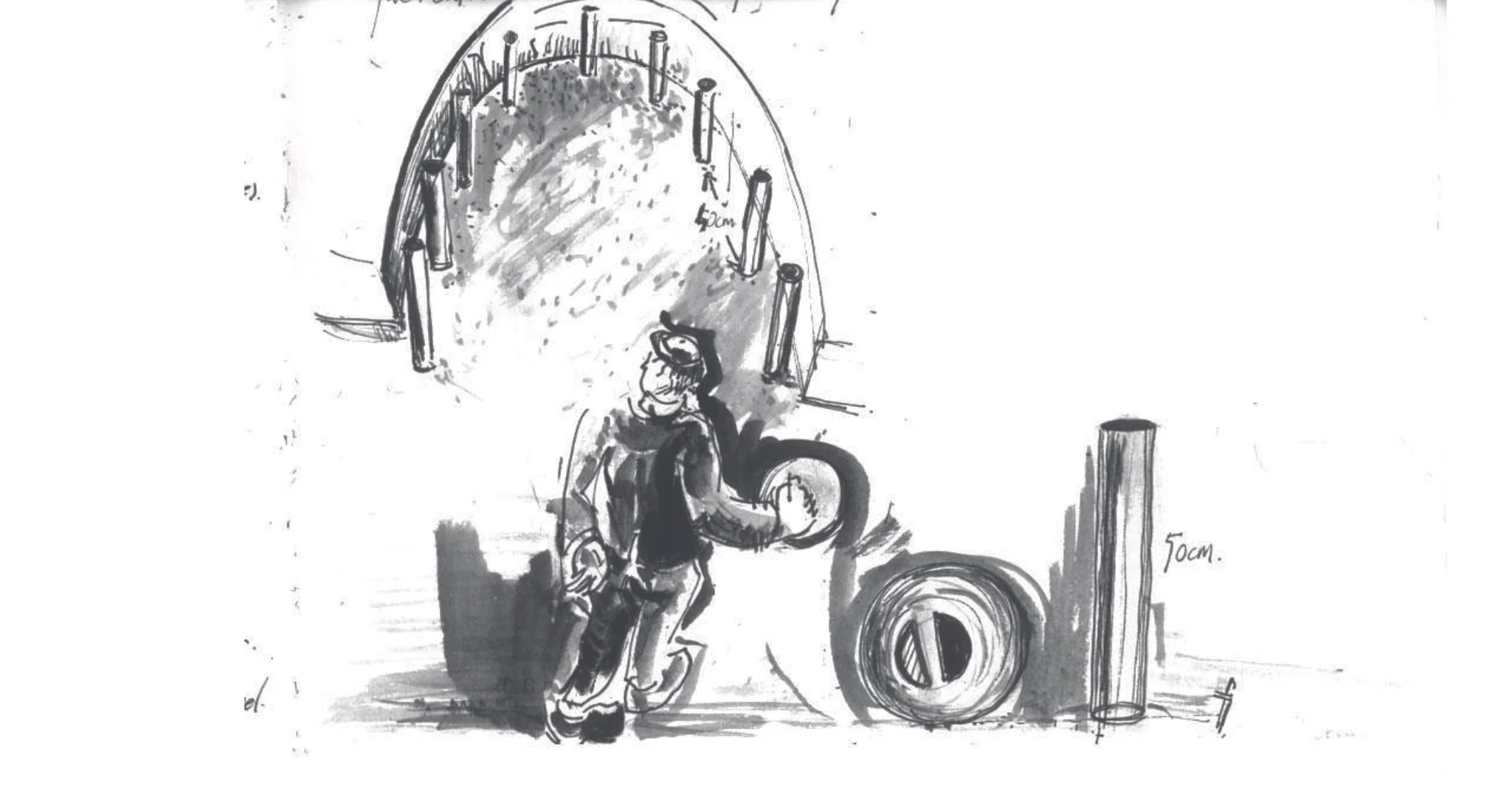 À la suite d’un premier témoignage de Visant Abiven: essai de visualisation du jeu et de la trajectoire — illustration M. Thépaut
