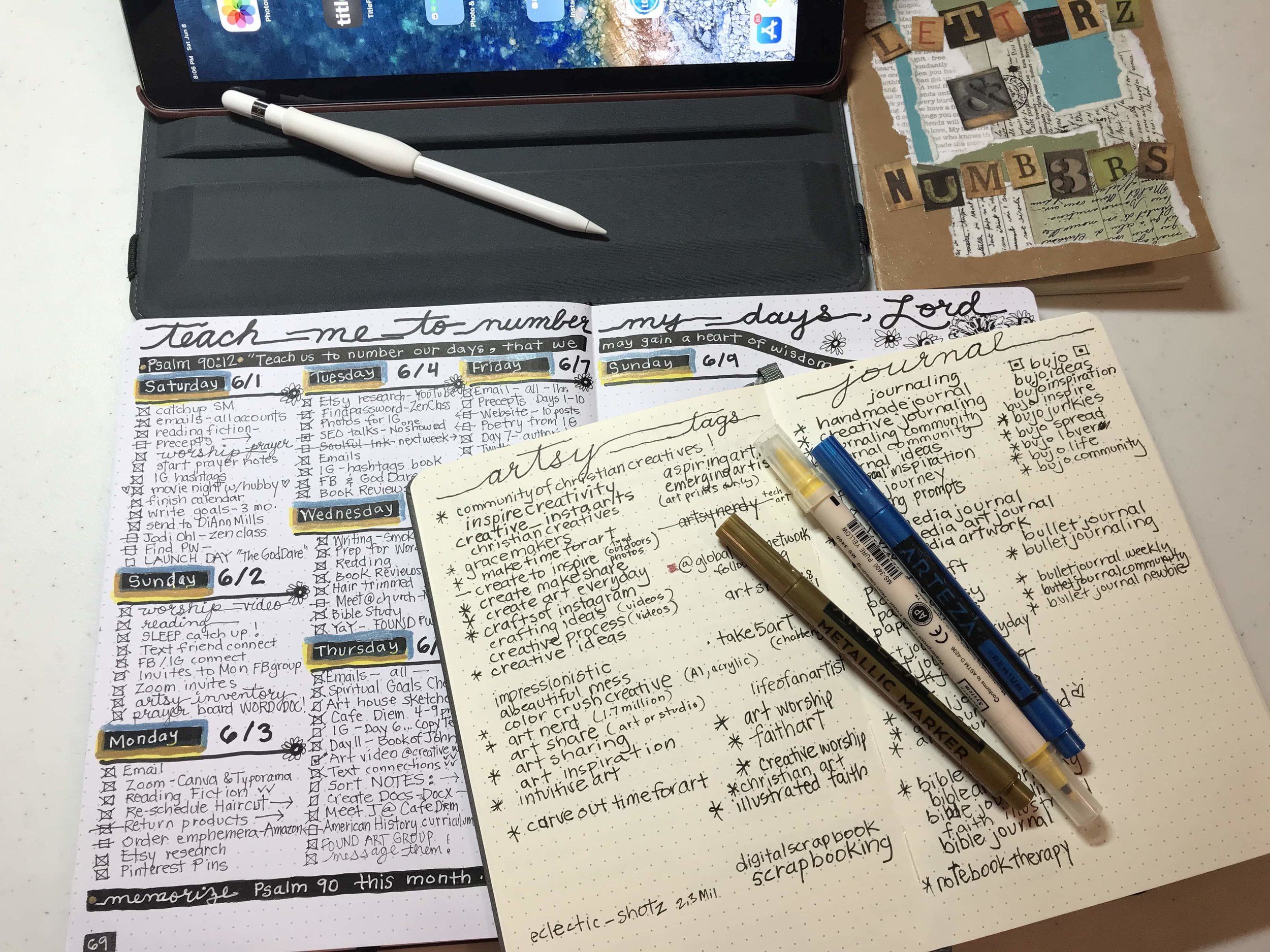 2019 Bullet Journal Artsy Apple digital apps hashtags bujo Patricia Tiffany Morris.jpg