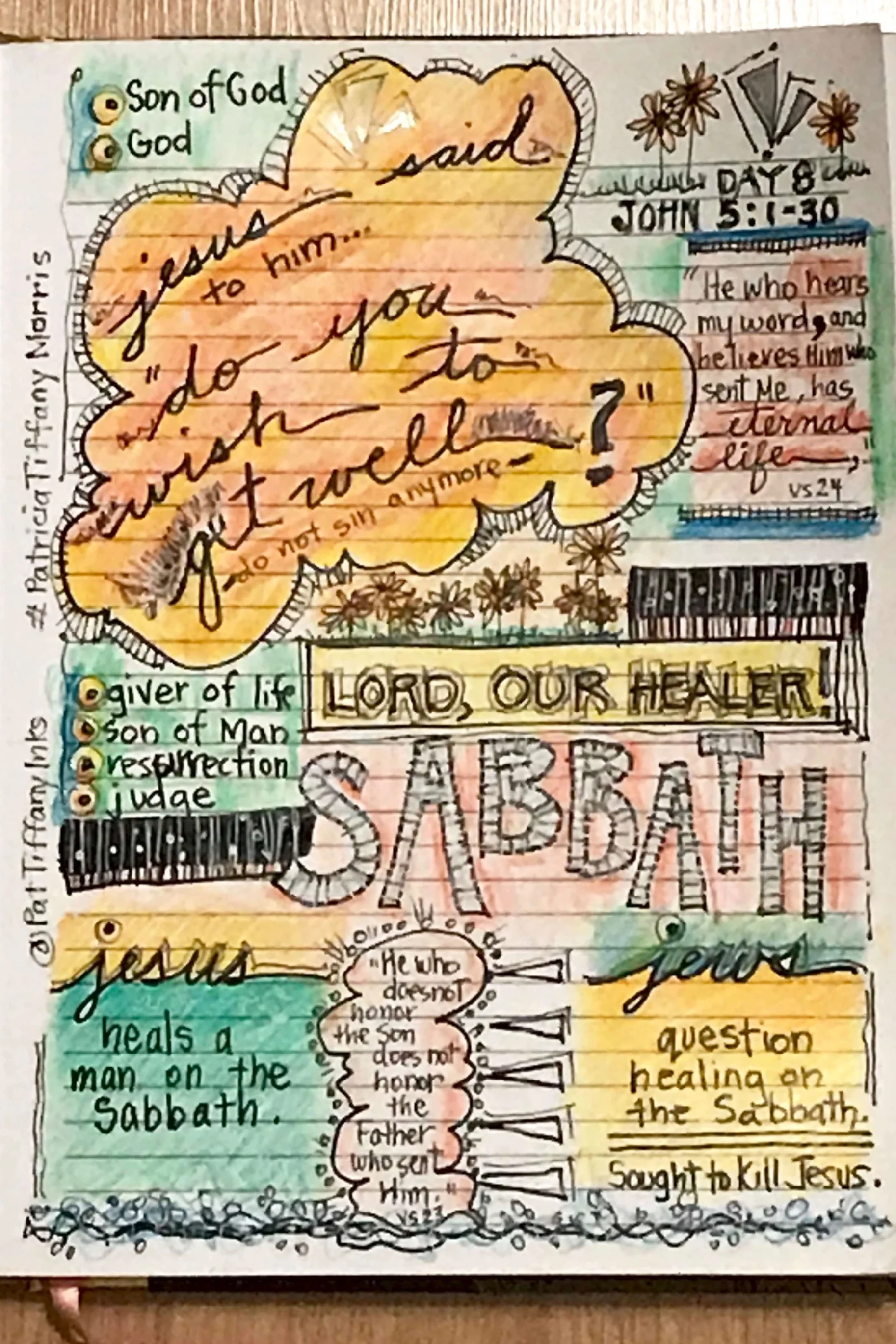Gospel of John CH 5 1-30 Day 8 Challenge by Patricia Tiffany Morris